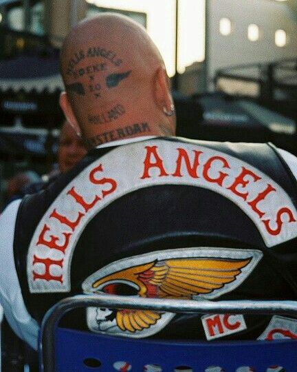 Rare photos of Hells Angels members out and about town. 😝