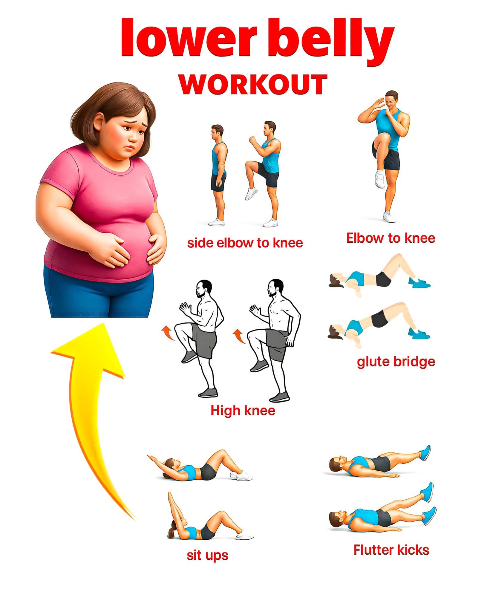 What workouts tone saggy lower tummy after weight loss?