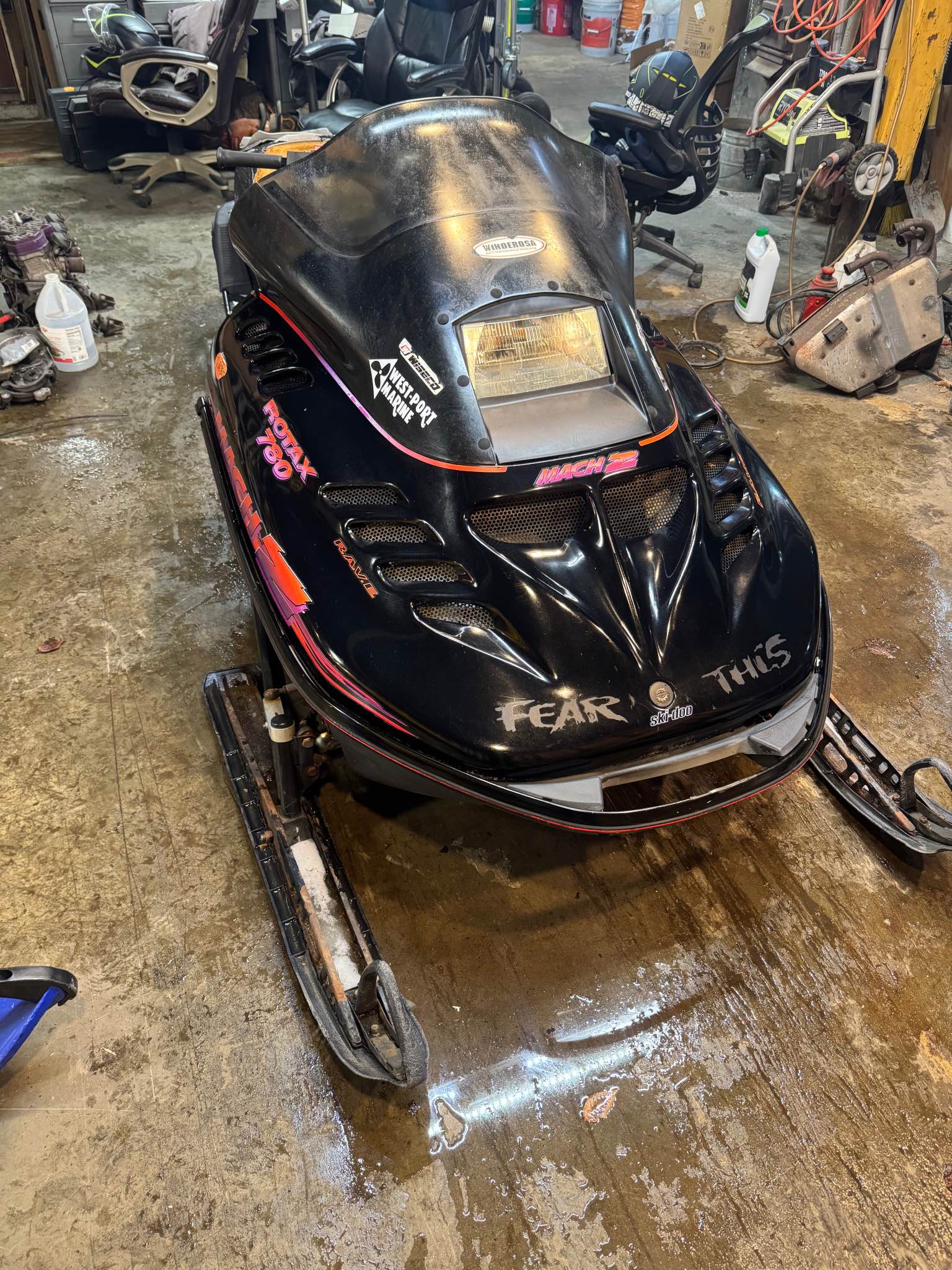 1996 Skidoo Mach Z 780, the sled runs and goes. 96 was the best
