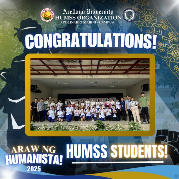 Arellano University HUMSS Organization - Apolinario Mabini Campus ...