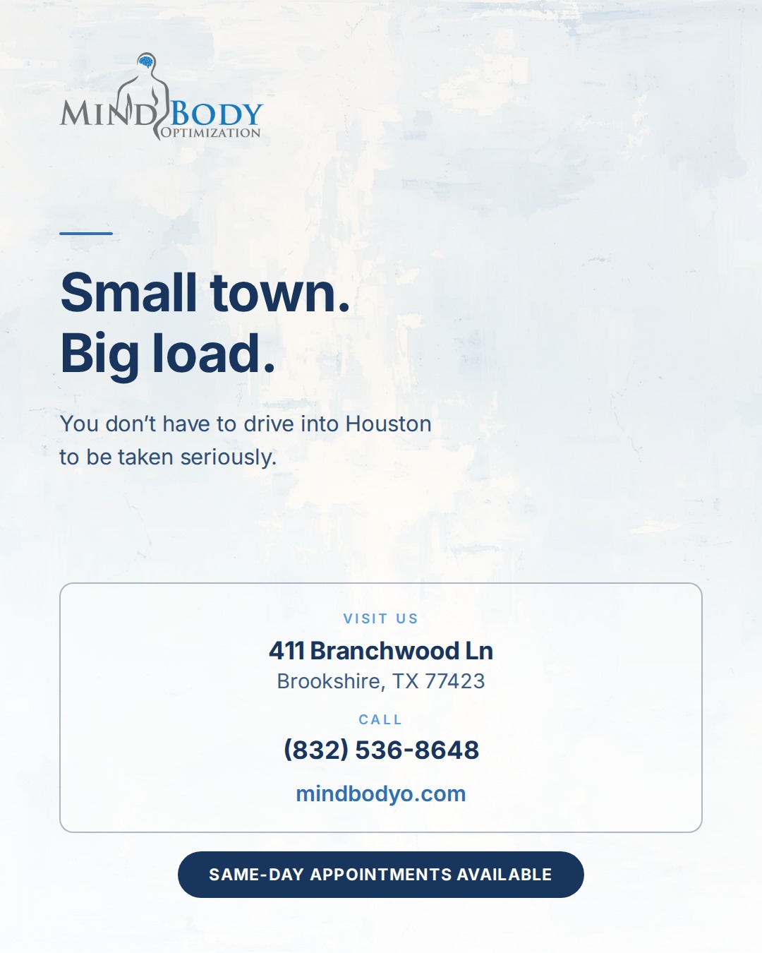 Mental health care in Brookshire TX without driving to Houston
