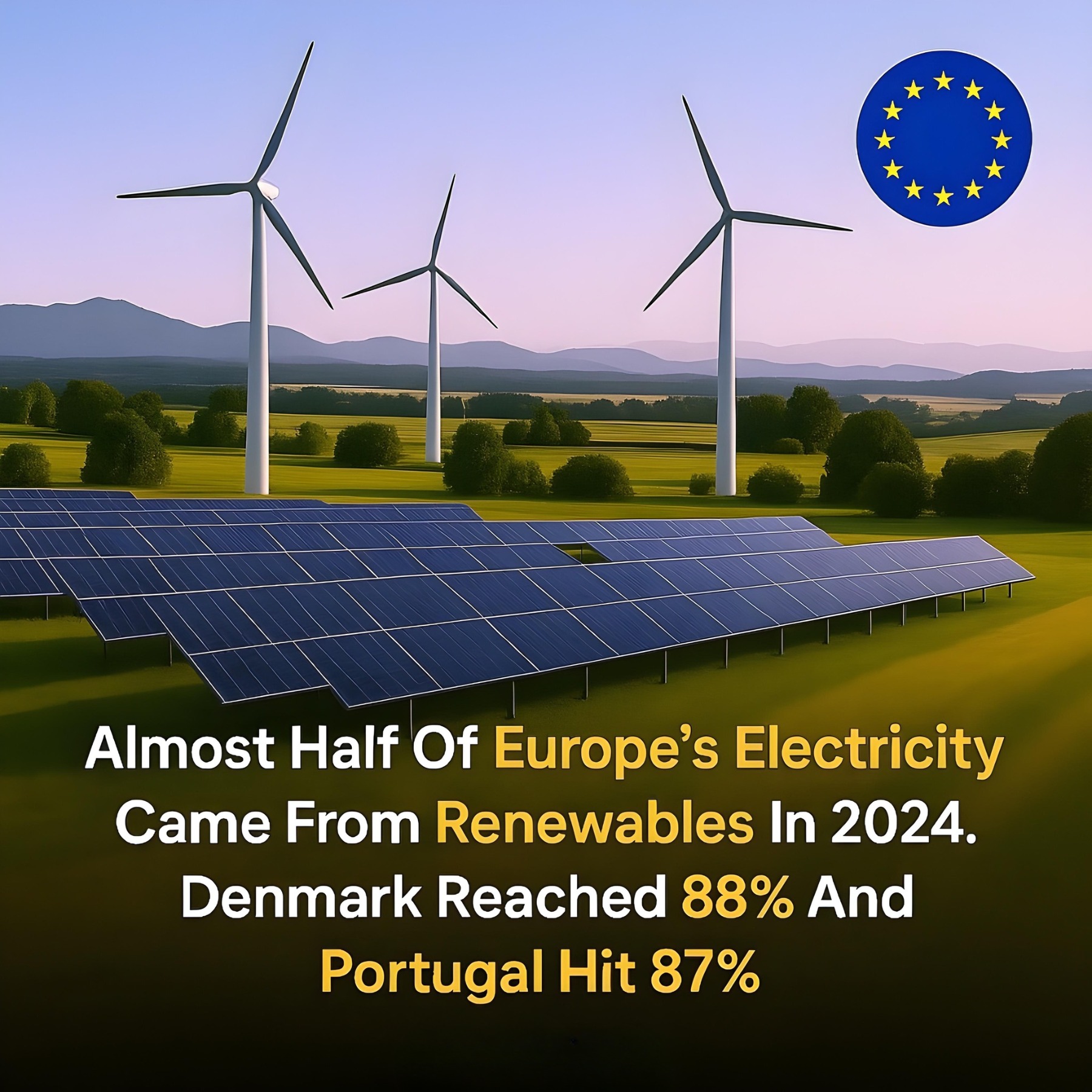 Best - In 2024, nearly half of Europe’s electricity was powered by ...