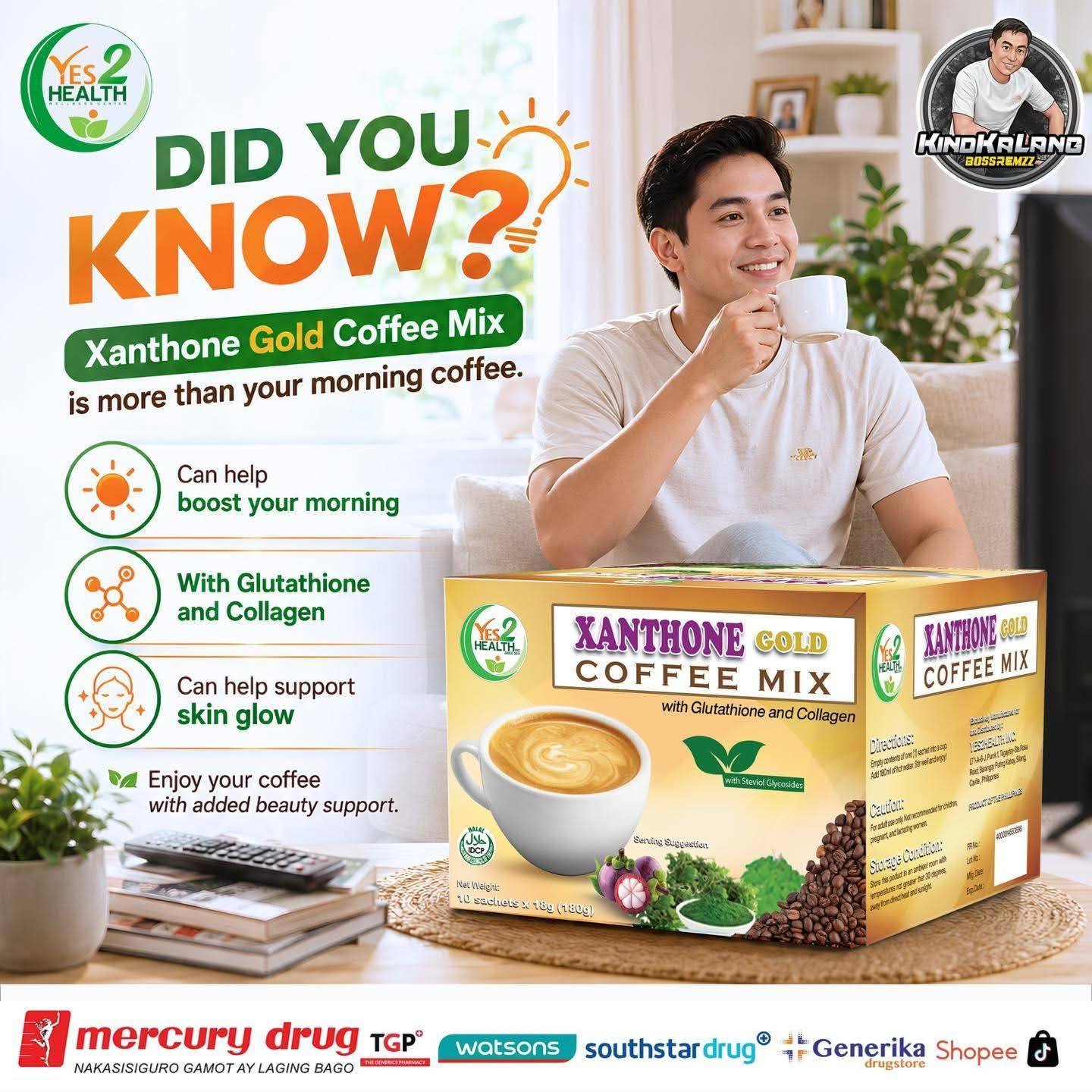 coffee and glutathione 𝐃𝐈𝐃 𝐘𝐎𝐔 𝐊𝐍𝐎𝐖? ☕ Your morning can be more than just a tasty way to start the day! Xanthone Gold Coffee Mix contains Collagen, making it a great addition How to Give A thevet_group Quantity:5 mg + 5 mg