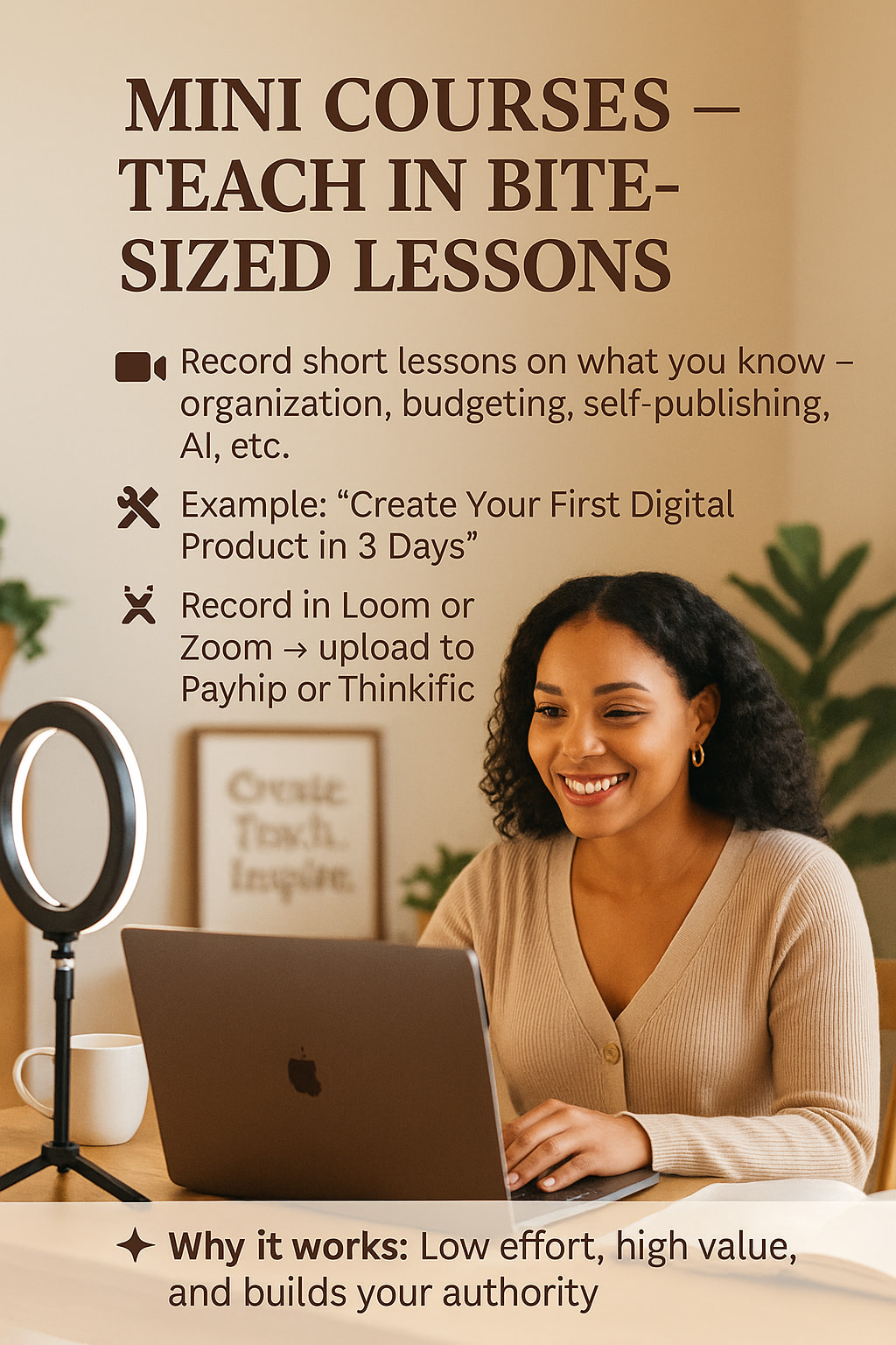 Mini Courses – Teach in Bite-Sized... - In Her Next Chapter | Facebook
