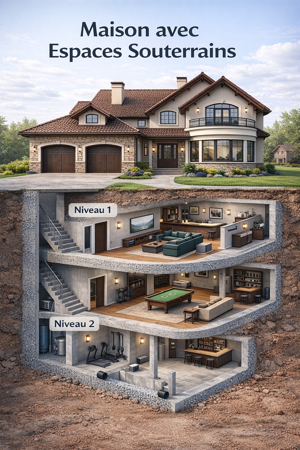 Astuces - 🏡🌱 Maison avec espace souterrain 🌱🏡 1️⃣ Utilisation ...