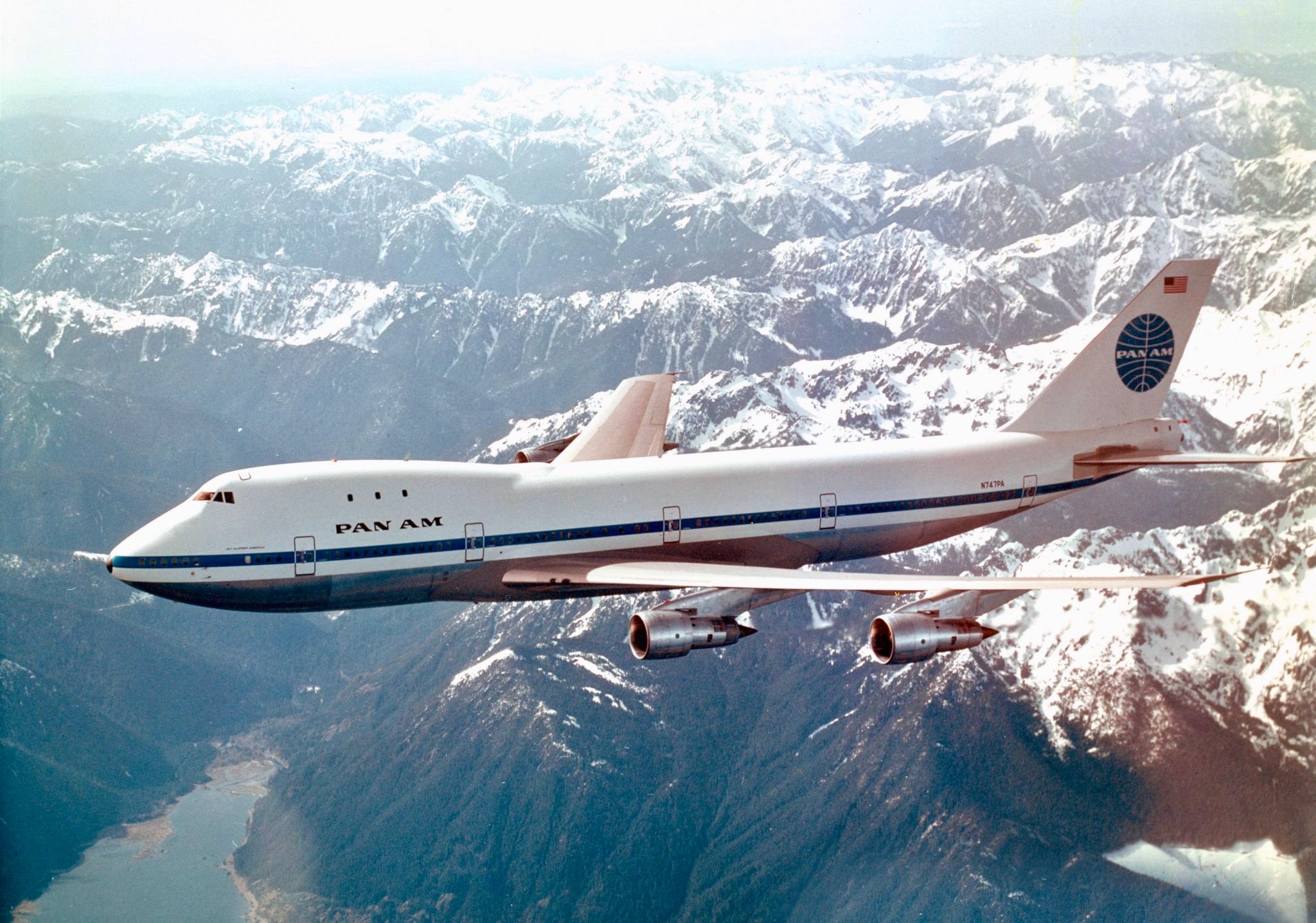 Pan Am Boeing 747 aircraft in flight