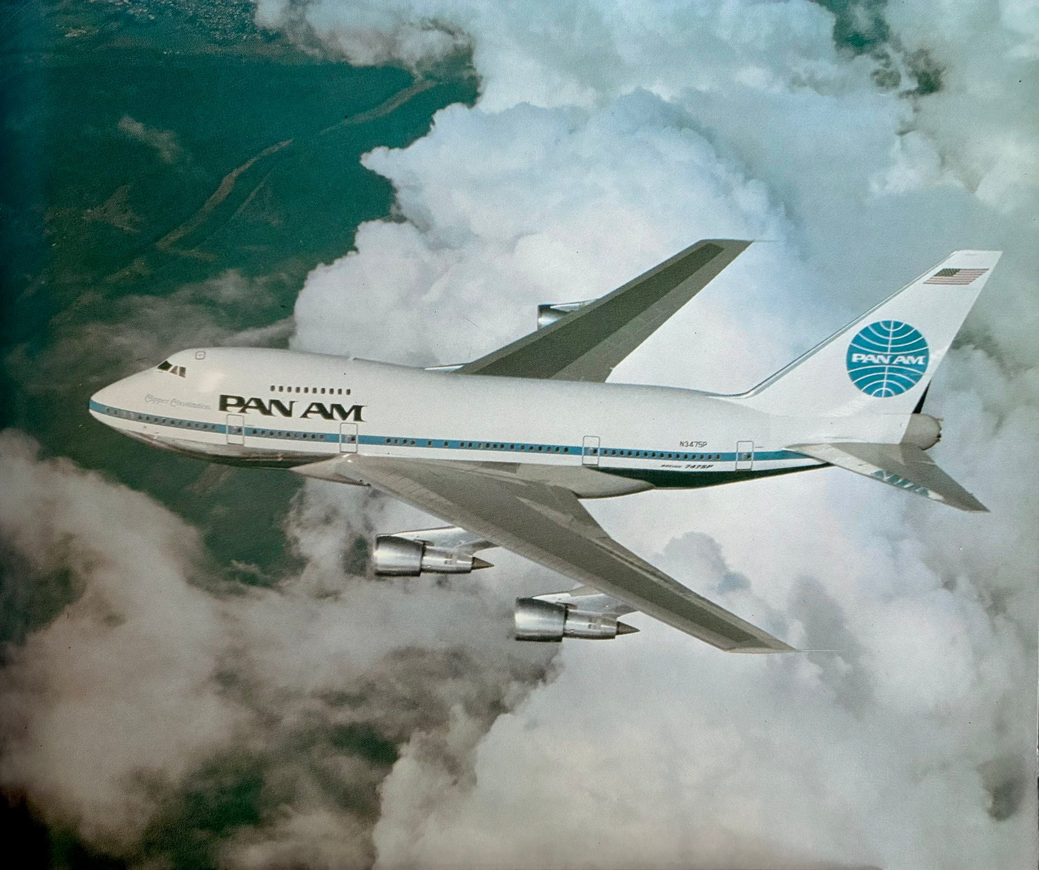 Pan Am Boeing 747 aircraft in flight