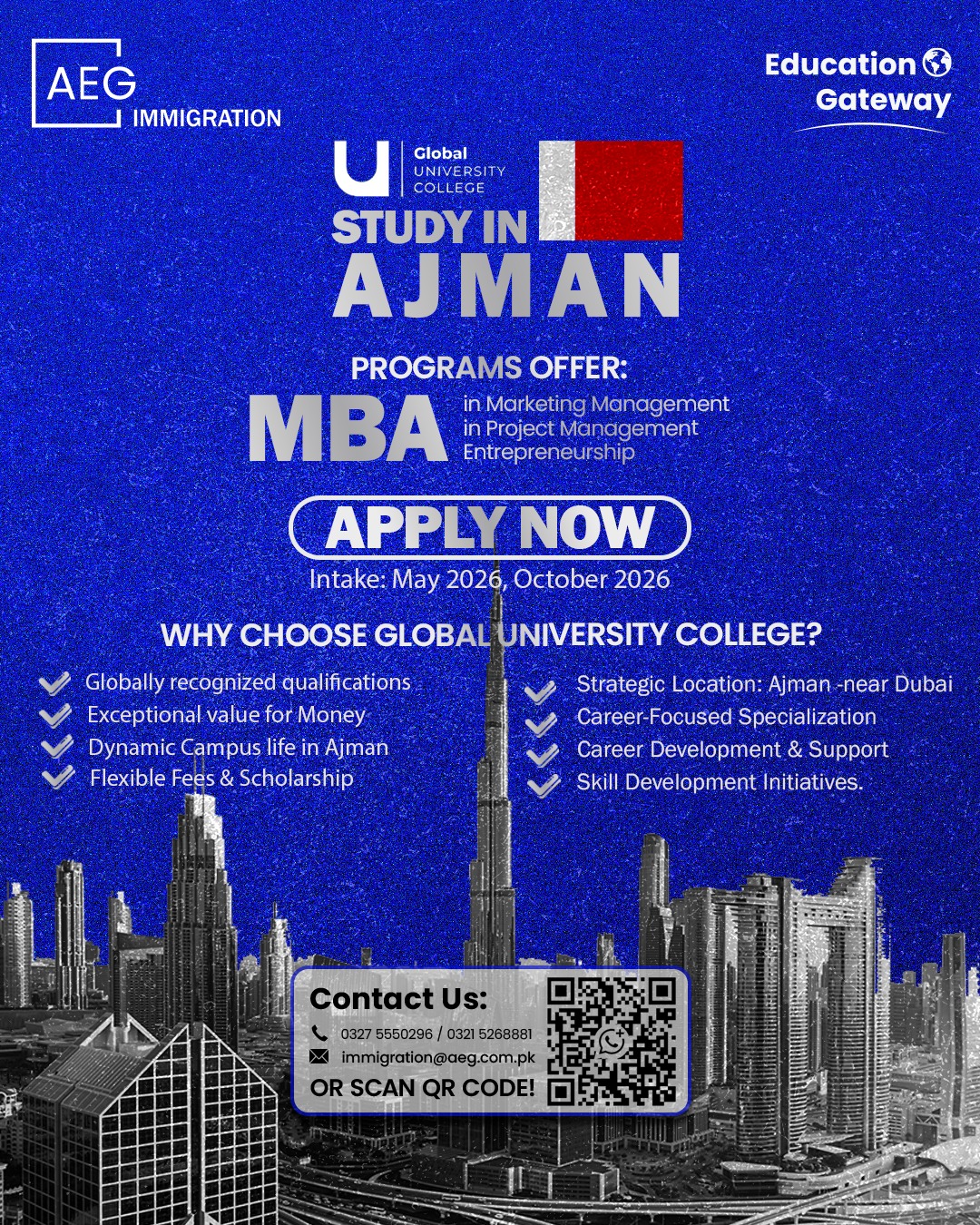 AEG - Study MBA in Ajman, UAE | May & October 2026 Intake Open Take ...