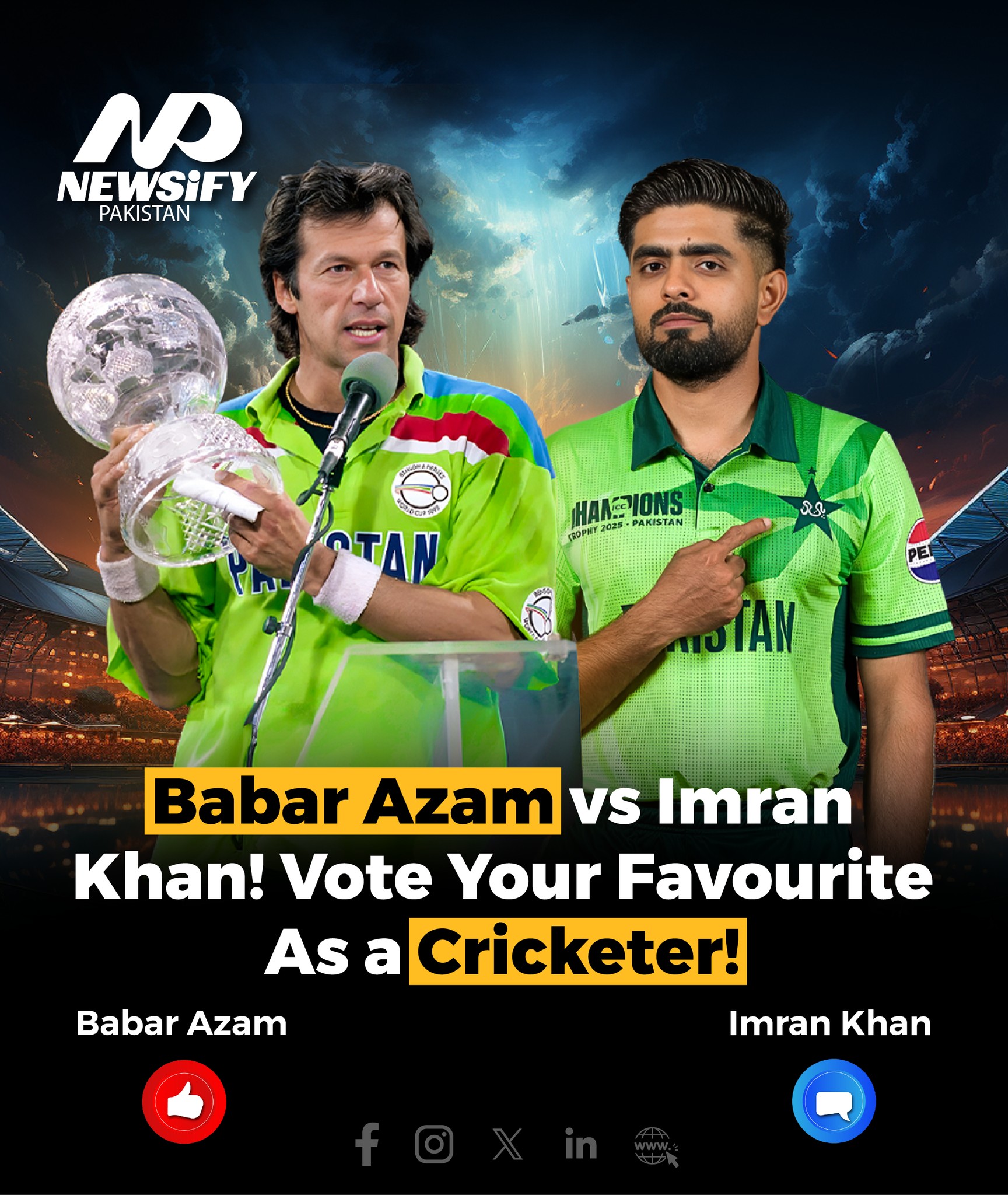 🔥 QUIZ TIME: Babar Azam vs Imran Khan!... - Newsify Pakistan | Facebook