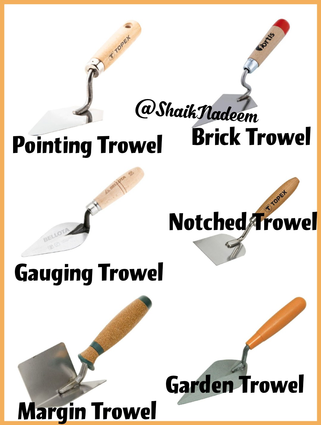 ZJNOTED 8-Piece Masonry Tool Set - Brick Trowels, Jointers & Wall Tools For Concrete Work