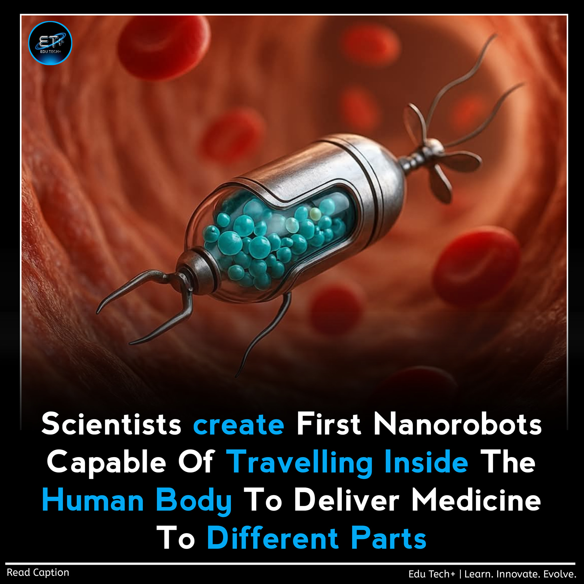 Edu Tech+ follow for more 🤖 MEDICINE ON THE MICROSCALE Scientists