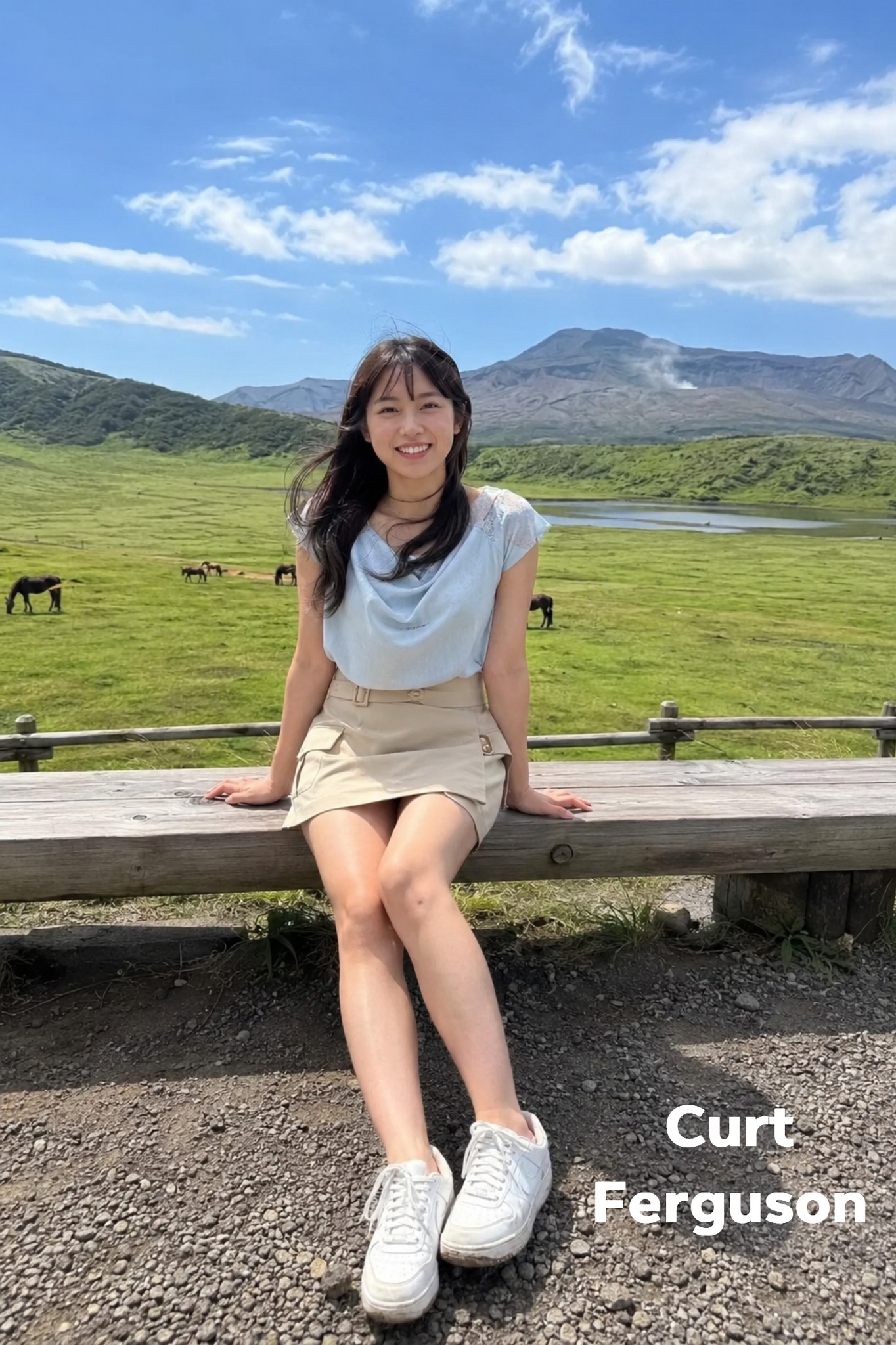 Kusasenrigahama grassland in Kyushu, Japan