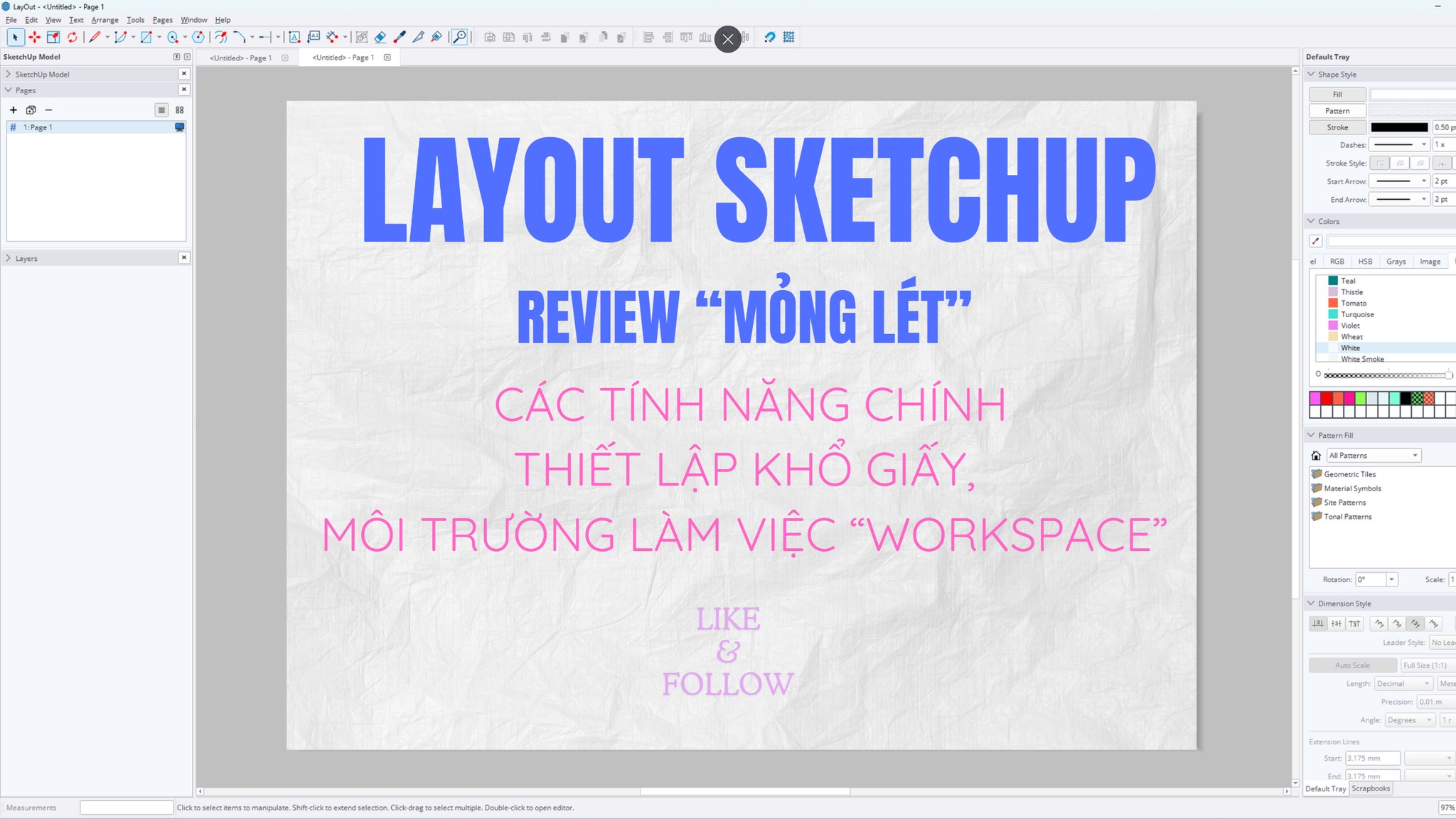 Mình muốn học LayOut SketchUp Đó... - KD+ SketchUp LayOut | Facebook