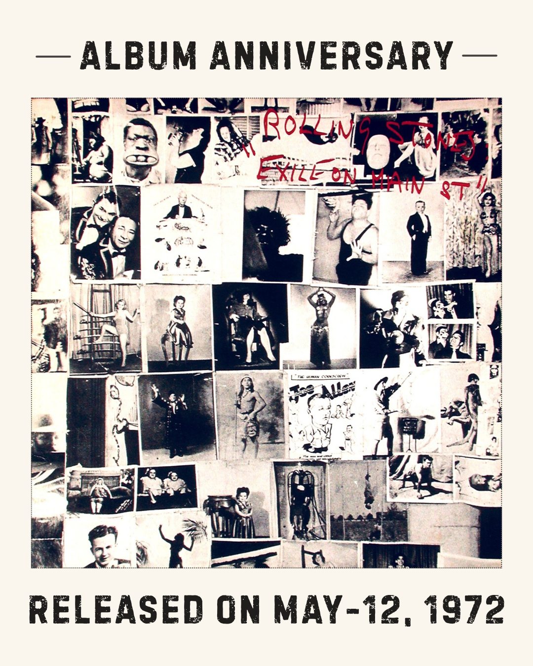 The Rolling Stones released their landmark album Exile on Main St