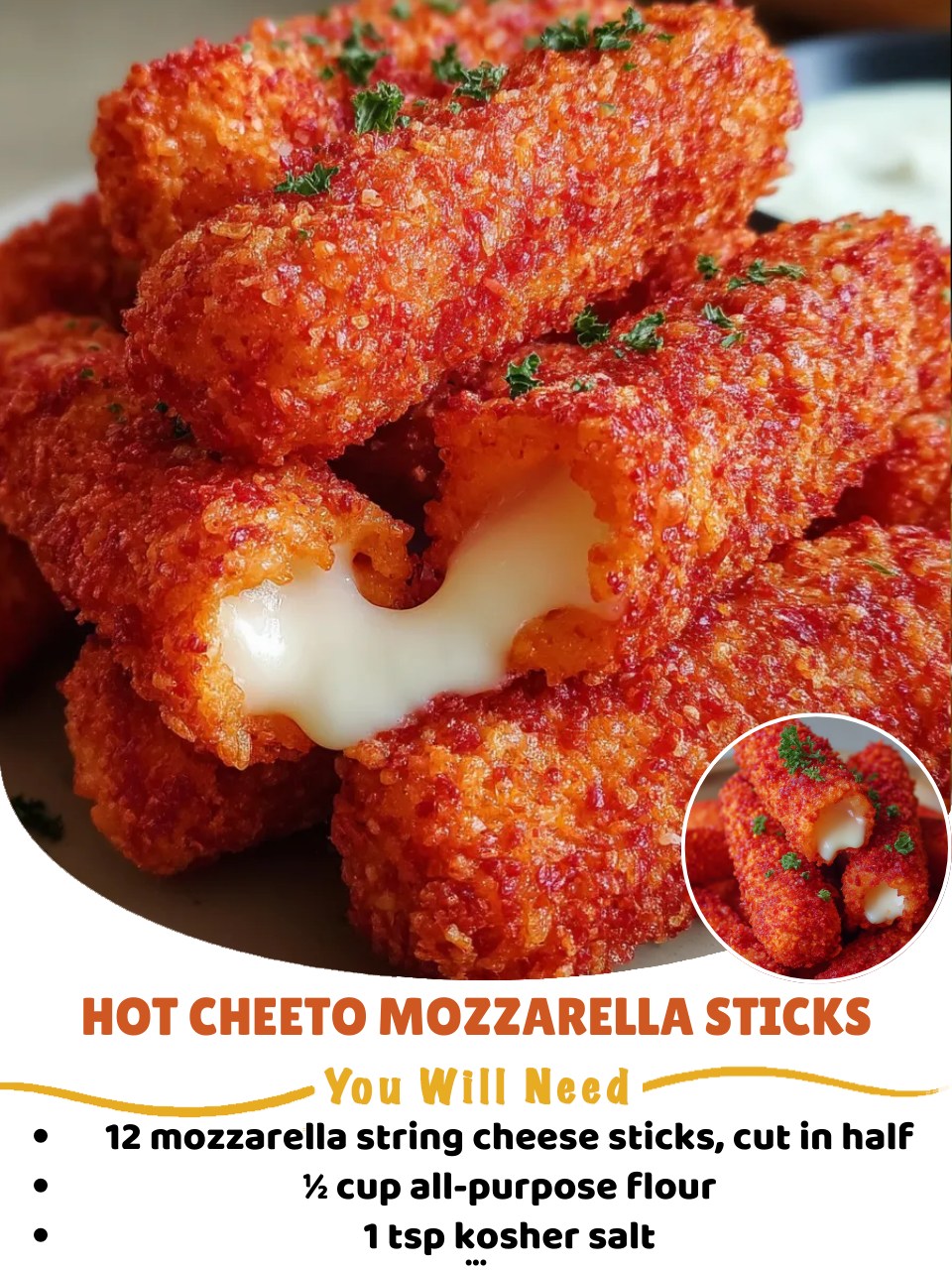The Saucy Plate - 🔥🧀 Hot Cheeto Mozzarella Sticks 🌶️ ... | Facebook