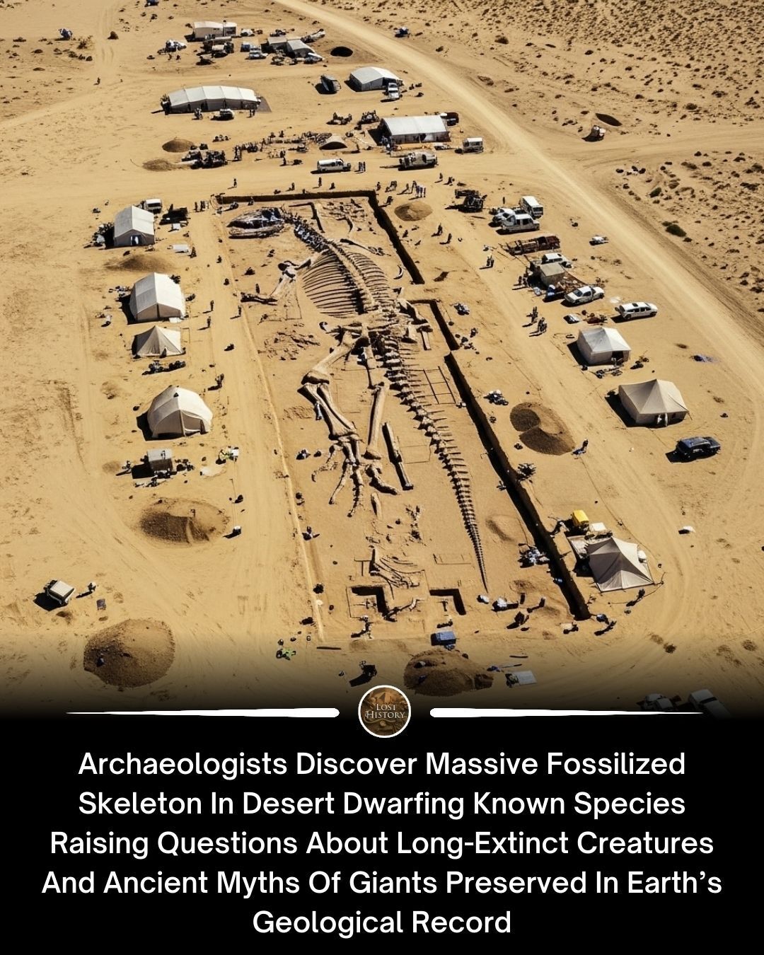 Lost - Massive fossilized skeleton has been uncovered in a remote ...
