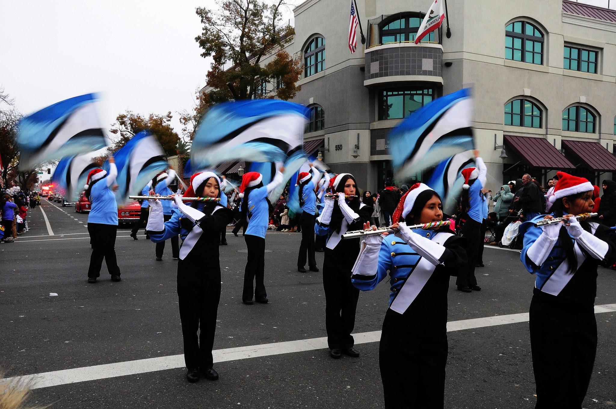 The Merced - The El Capitan High Marching Brigade is shown during the ...