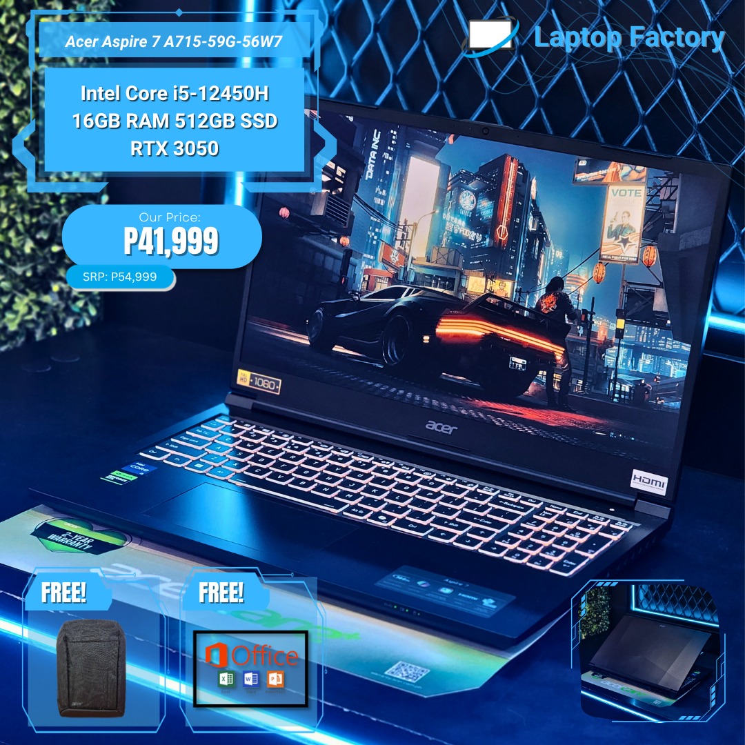 Laptop - Brand-new SEALED Acer Aspire 7 A715-59G-56W7 i5 12450H 16gb ...