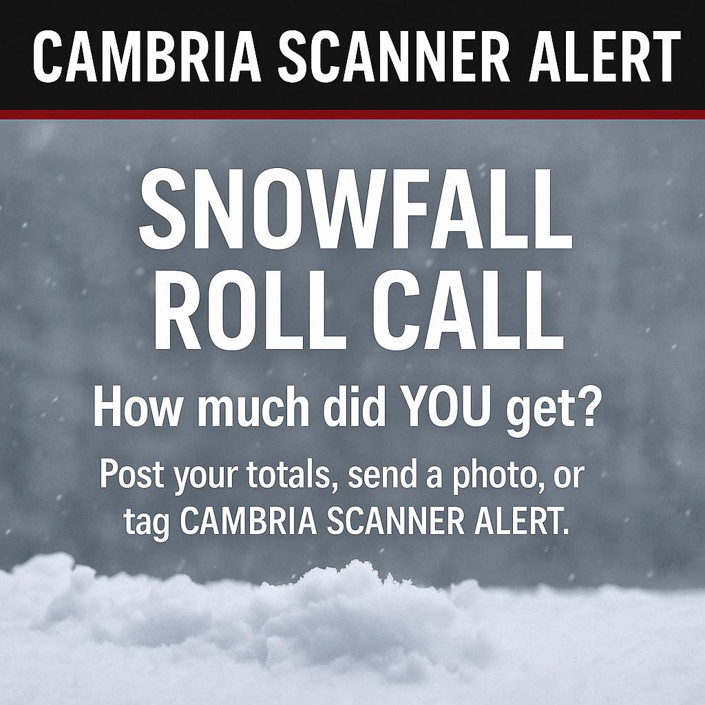 It’s still coming down at 9:30am…... - Cambria Scanner Alert | Facebook