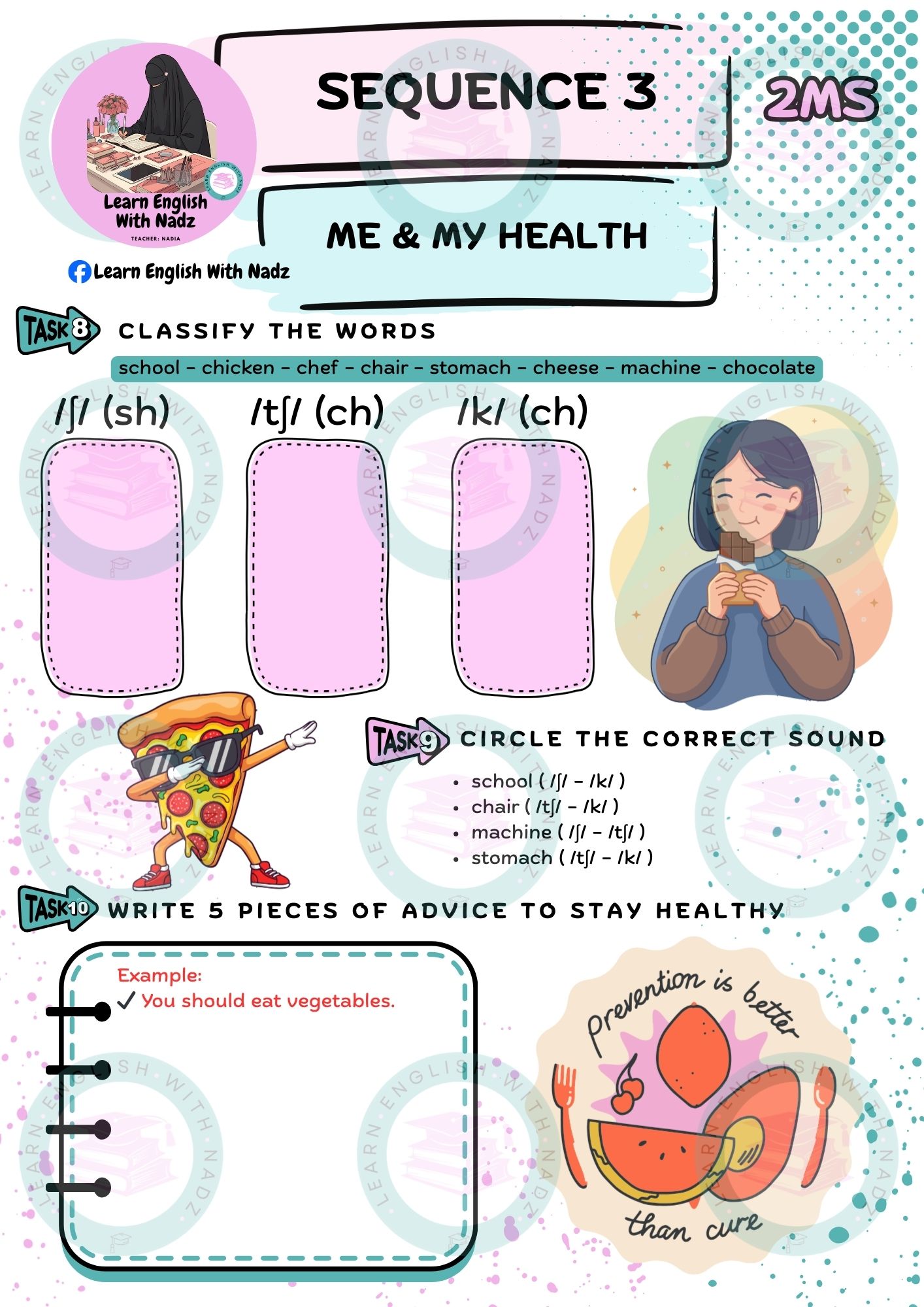#2MS #SEQ3 Me & My Health 🩺🩻😷... - Learn English with Nadz | Facebook