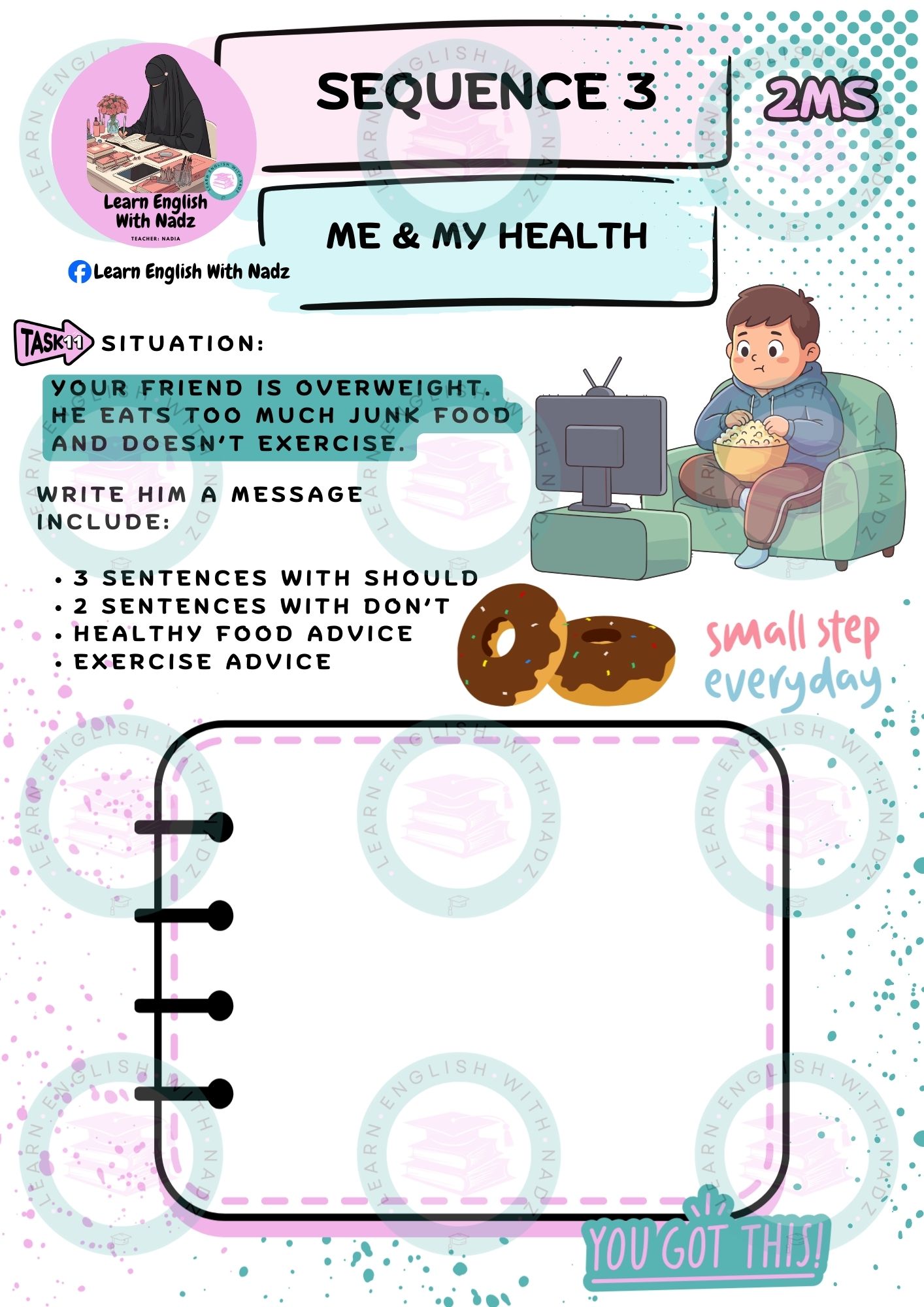 #2MS #SEQ3 Me & My Health 🩺🩻😷... - Learn English with Nadz | Facebook
