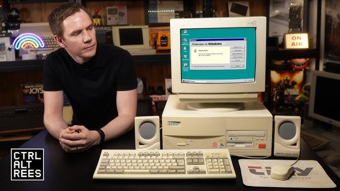 This was my First PC windows 95 back in the late 90s, Tiny