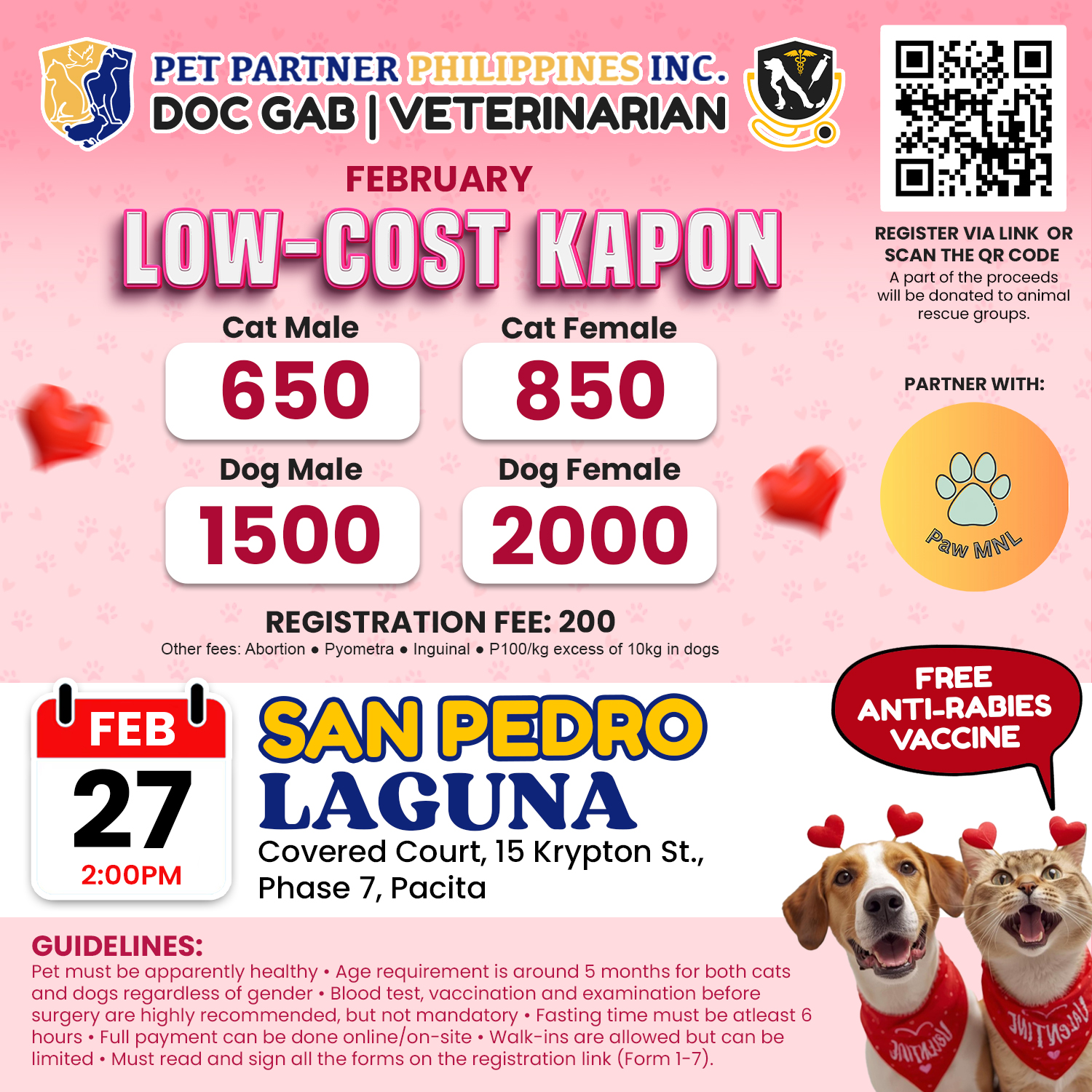 Paw - 𝐒𝐀𝐍 𝐏𝐄𝐃𝐑𝐎, 𝐋𝐀𝐆𝐔𝐍𝐀 🗓️February 27, 2026—FRIDAY, 2:00 PM 📍Covered ...