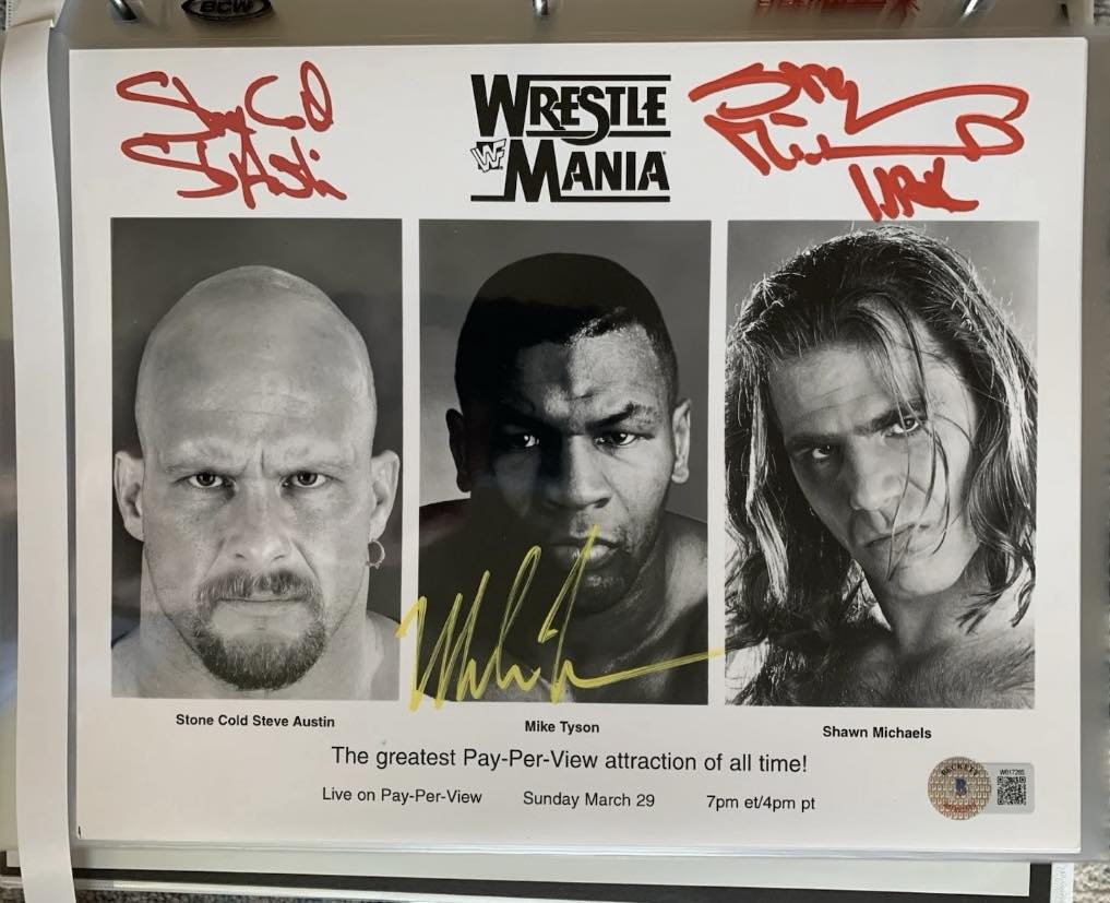 Shawn Michaels private signing with tri-signed Austin Tyson