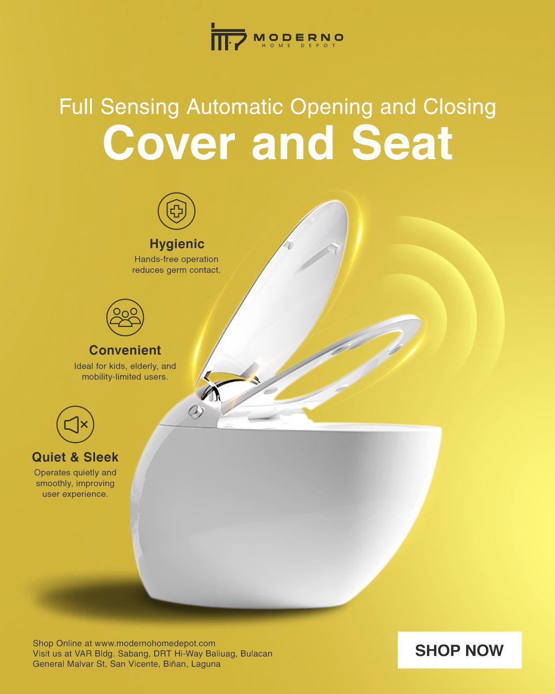 Moderno - Every detail designed for you. 🚽 Smart lid. Hygienic seat ...