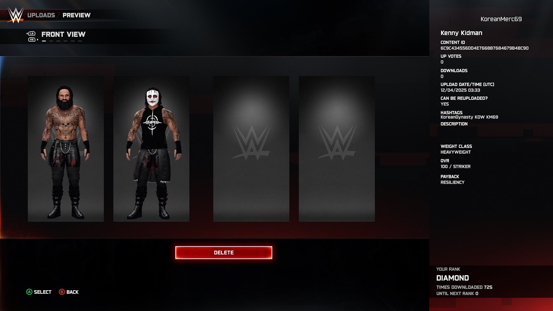 New WWE 2K25 character updates for Korean Mercenary and Kenny Kidman