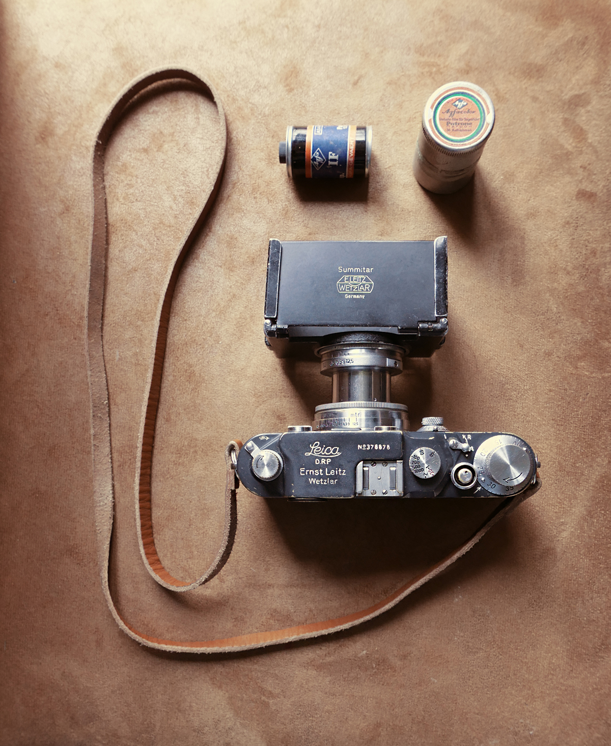 1941 Leica IIIC camera with Summitar 5cm f/2 lens
