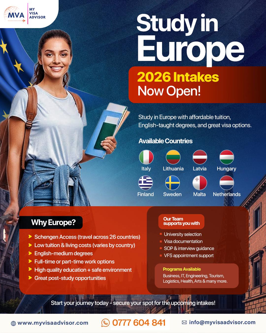 My - 🎓 Study in Europe – 2026 Intakes Now Open! 🌍 Dreaming of an ...