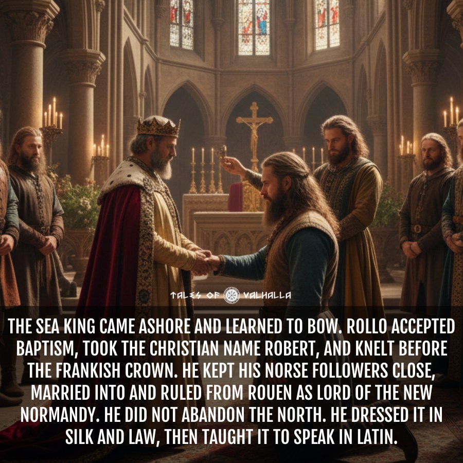 Rollo, the fierce Viking, bowed,... - Tales of Valhalla | Facebook