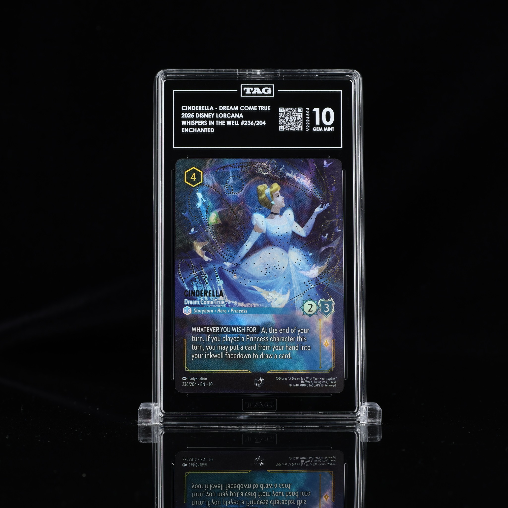 Cinderella Dream Come True Enchanted and graded TAG 10, looking