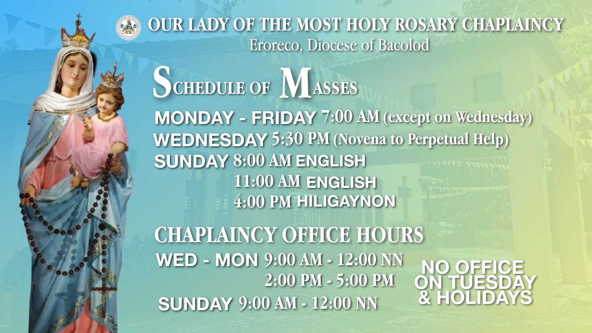Our Lady of the Most Holy Rosary Chaplaincy - Diocese of Bacolod