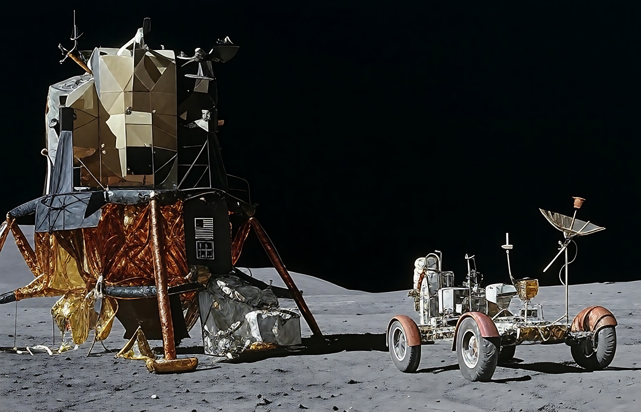 Space - This image shows the historic Apollo Moon mission equipment the ...