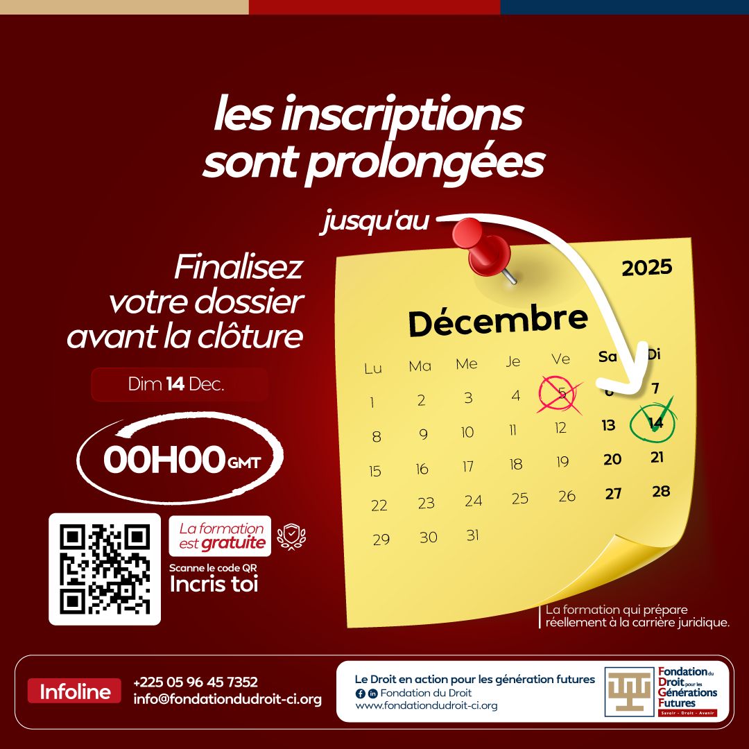 La Fondation du Droit pour les Générations Futures - FDGF | Cocody Abidjan