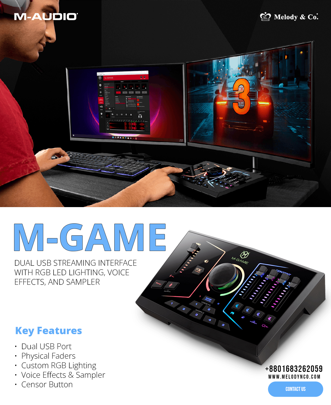 Melody and Co. - 🎧 M-Game RGB Dual – USB Audio Interface... | Facebook