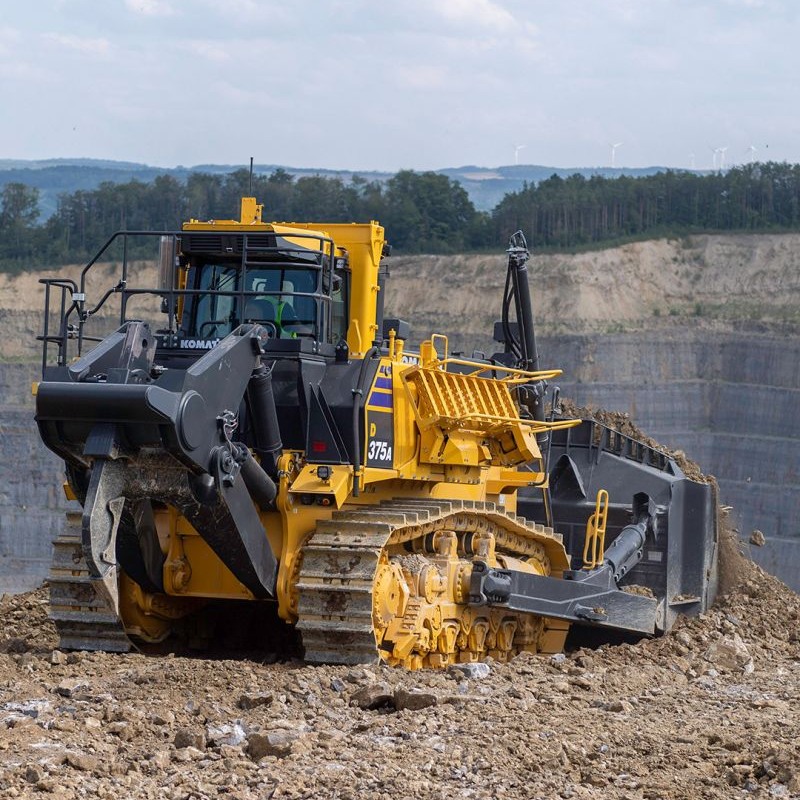 Nicely Started Landfill Task Dump Truck Pouring Stone clear rice fields ...