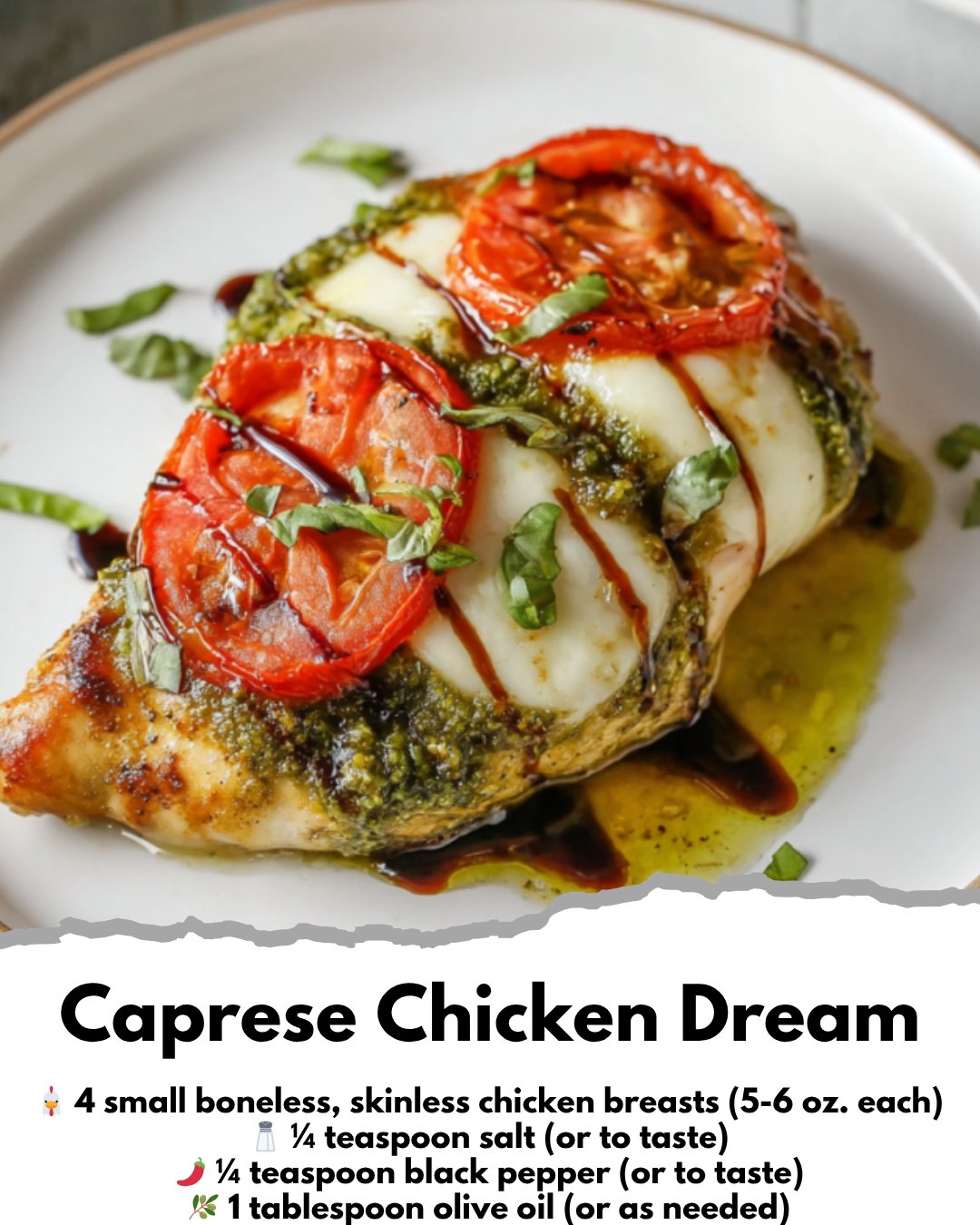 Caprese Chicken Dream 🌿 INGREDIENTS... - Daily Recipe Haven | Facebook