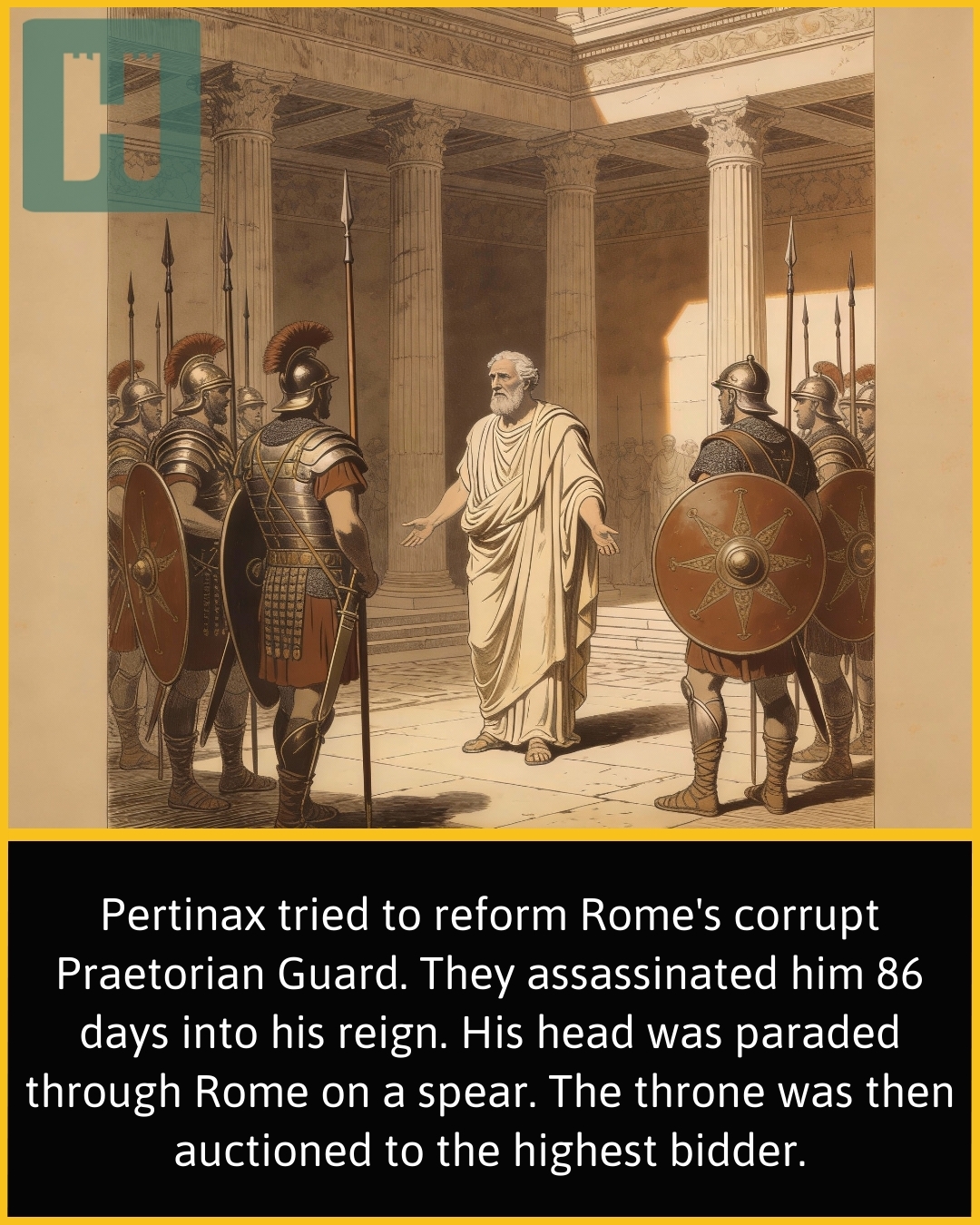 History - The Roman soldier who became emperor for just 86 days and ...