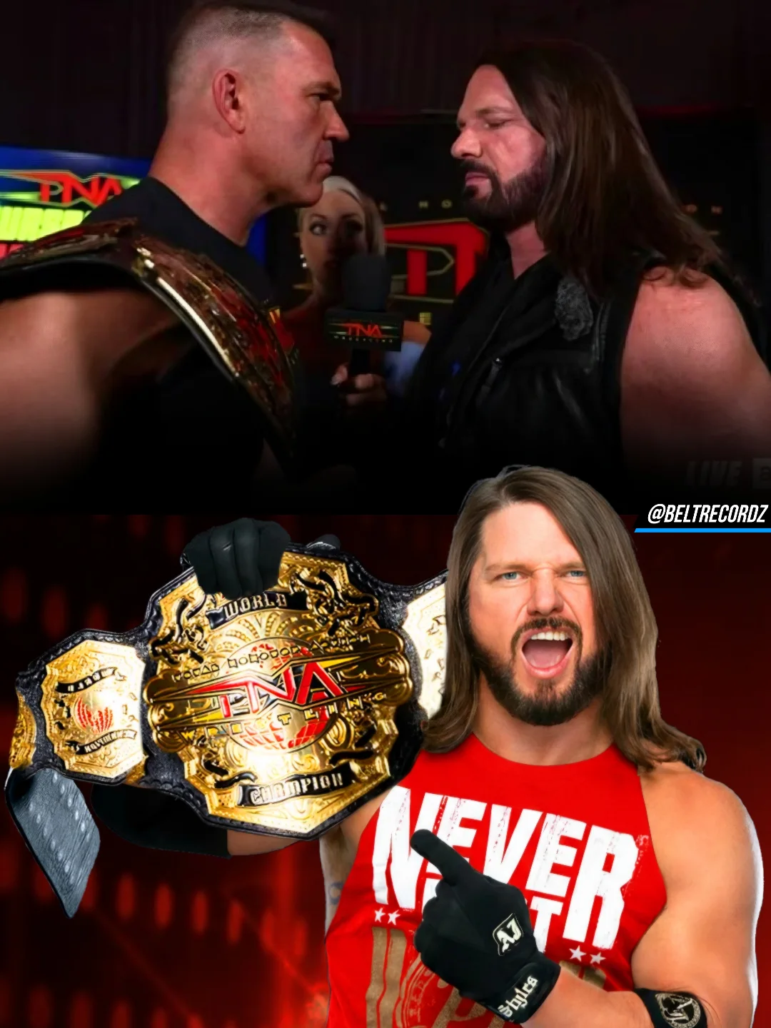 Last night at TNA, AJ Styles set his sights on the TNA World