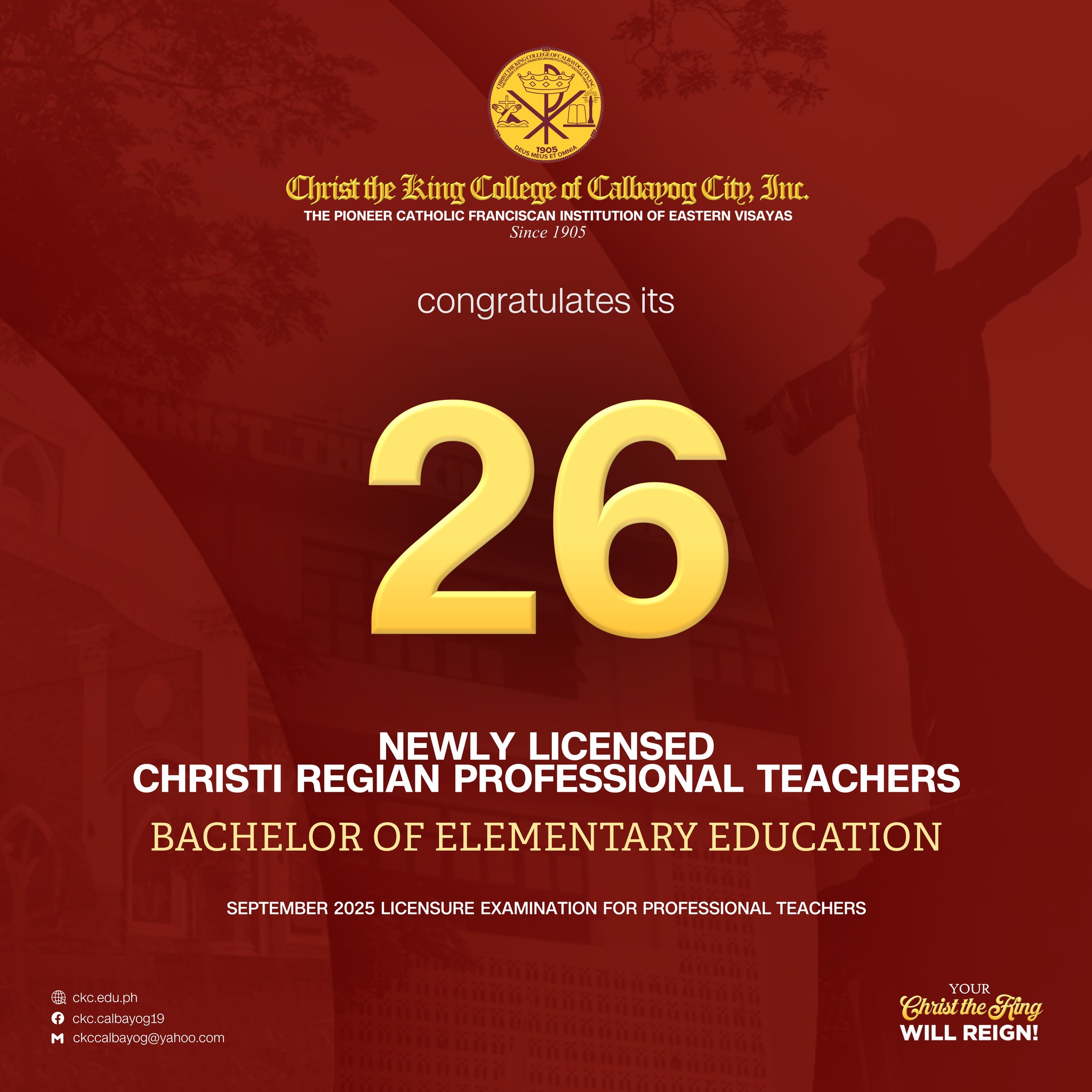 Christ... - Christ the King College of Calbayog City, Inc.