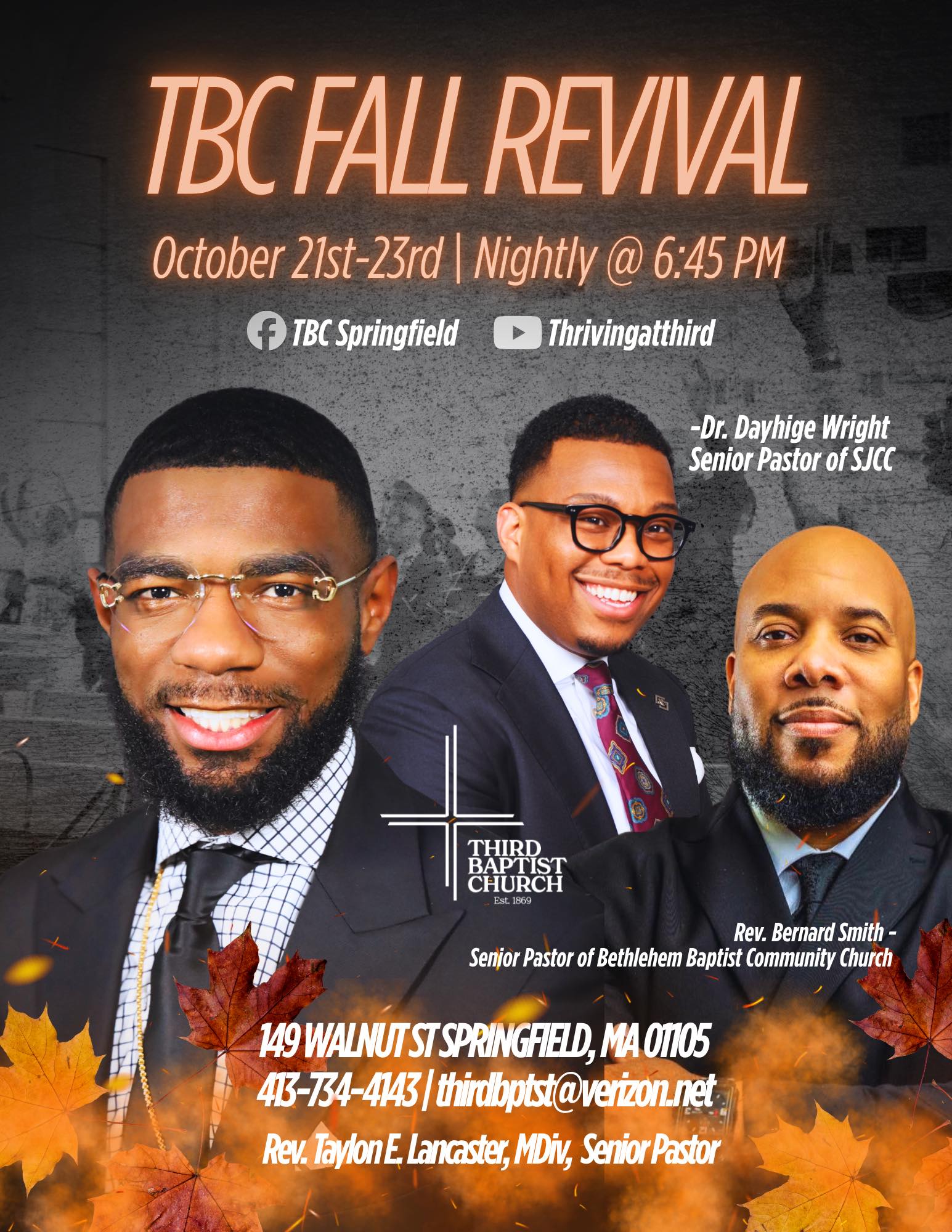 TBC - It’s Revival Time at Third Baptist Church! Join us October 21–23 ...