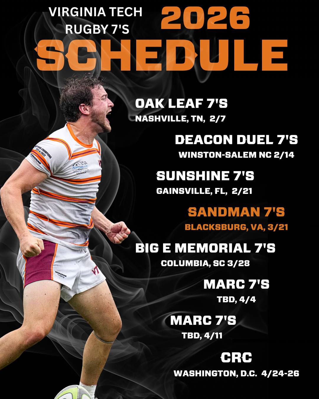 VT Men's Rugby - OUR SCHEDULE IS HERE!! Mark your... | Facebook