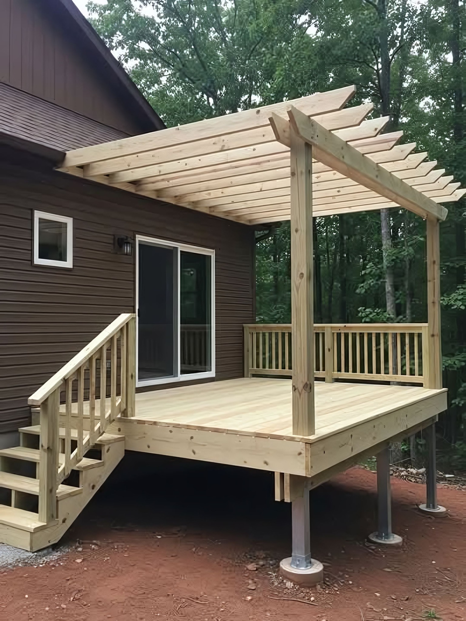 Ferlisha2 - Framing is well underway on this second-story oasis. Gabled ...