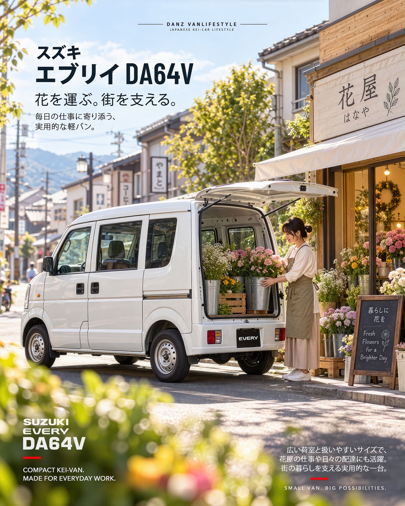 一日の最後は、スズキ エブリイ DA64Vを少し詳しく。🇯🇵 扱いやすい軽