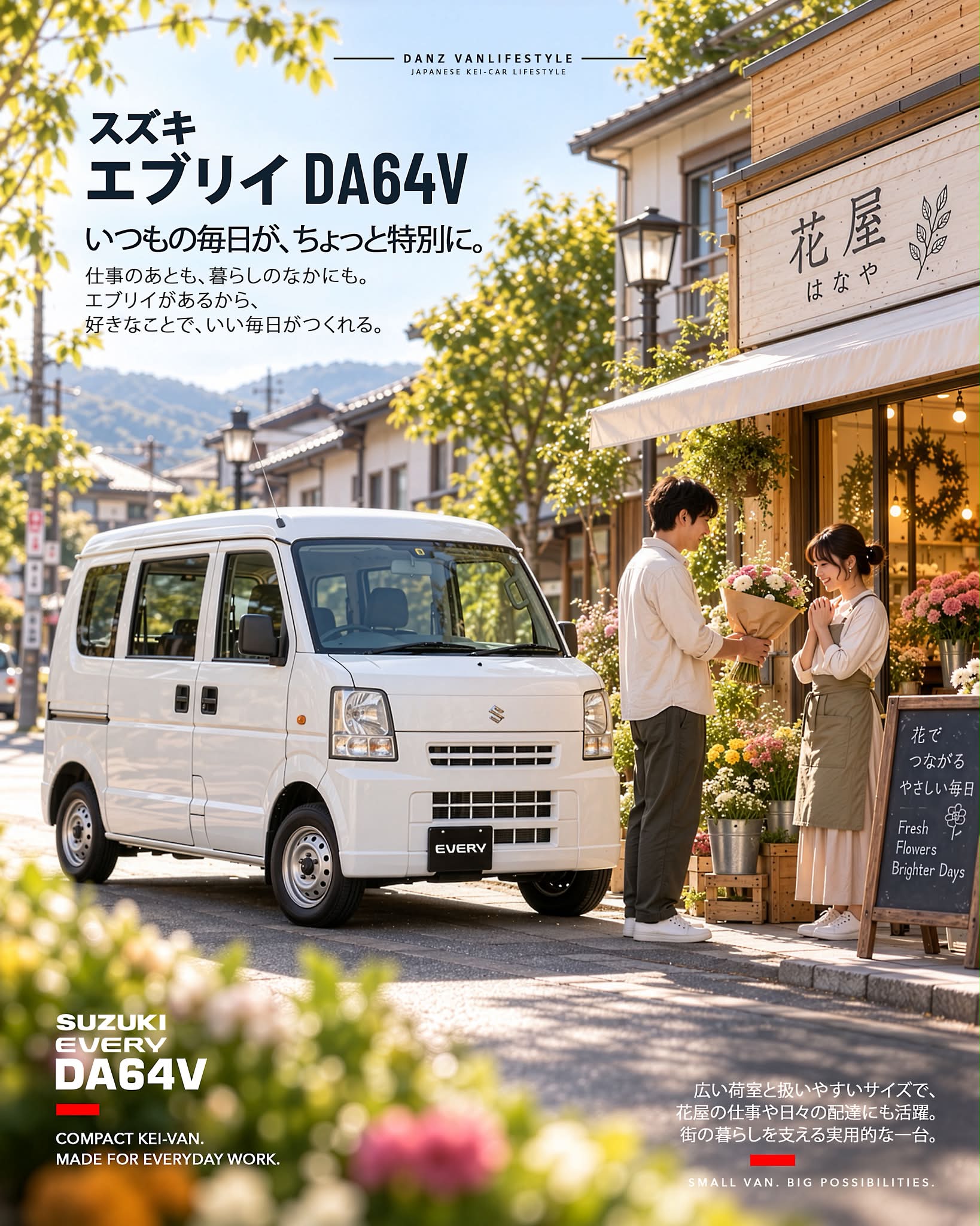 一日の最後は、スズキ エブリイ DA64Vを少し詳しく。🇯🇵 扱いやすい軽