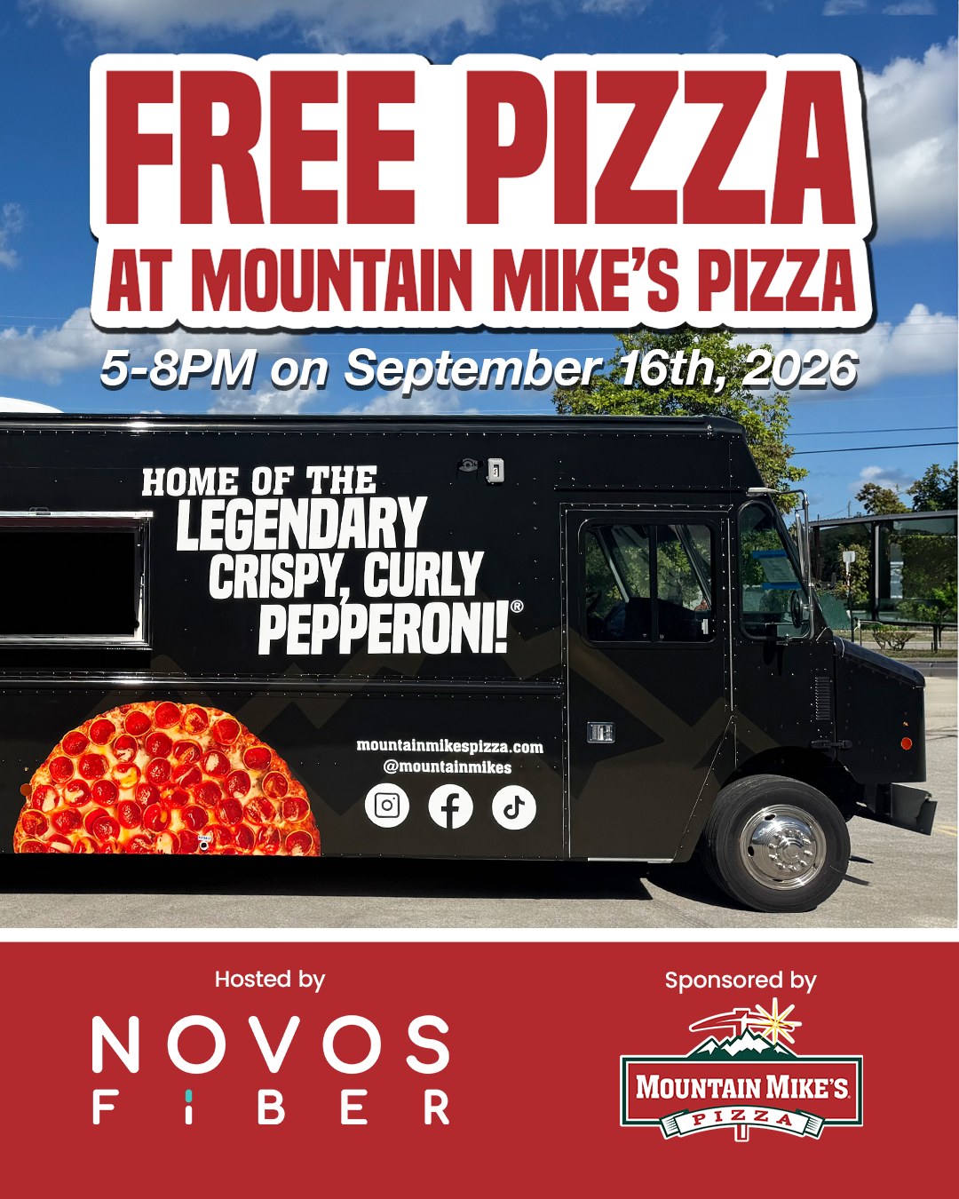Free community pizza night with Novos Fiber in McKinney