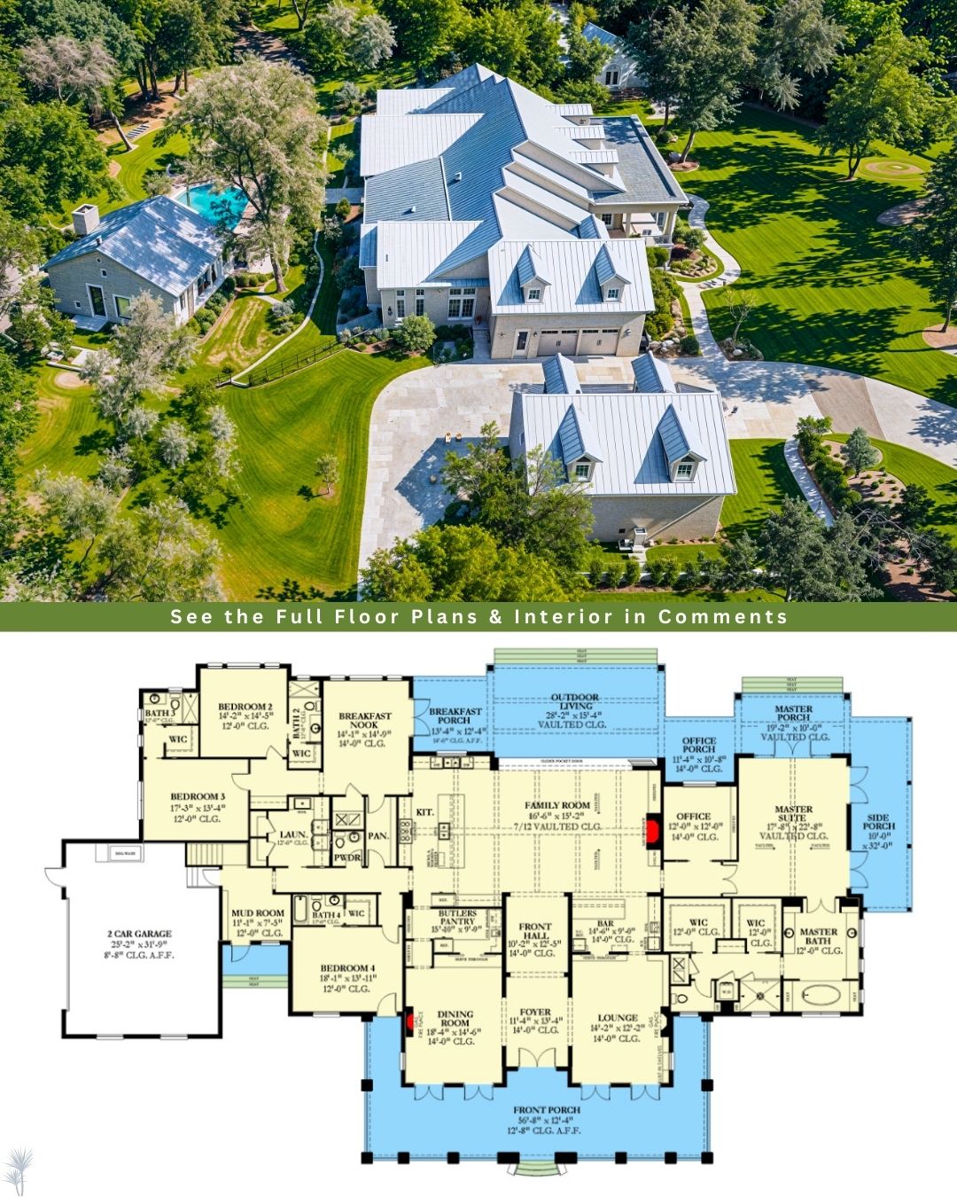 Dream - Here's an amazing Luxury Southern Ranch Plan with Plenty of ...